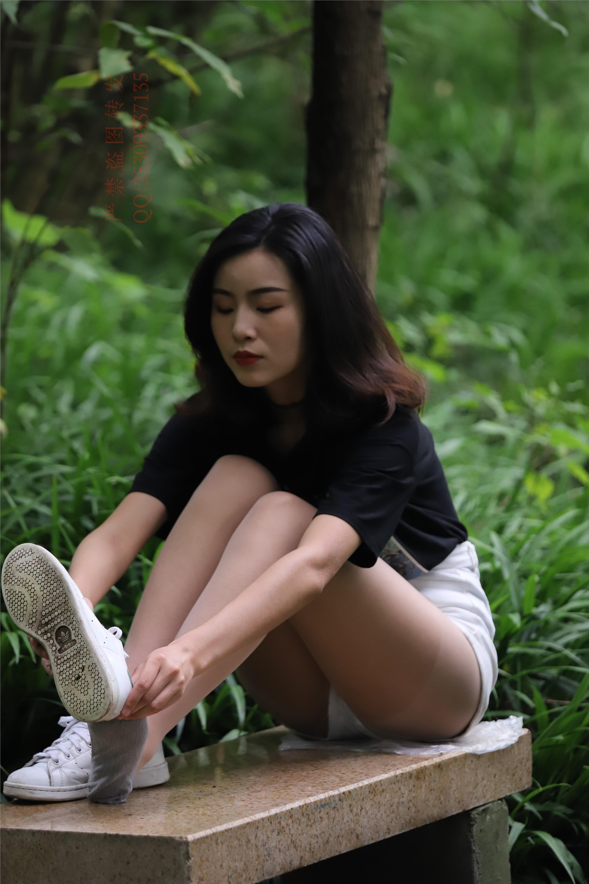 大西瓜套图 2018 7.8月活动模特二平底鞋肉si 船袜4