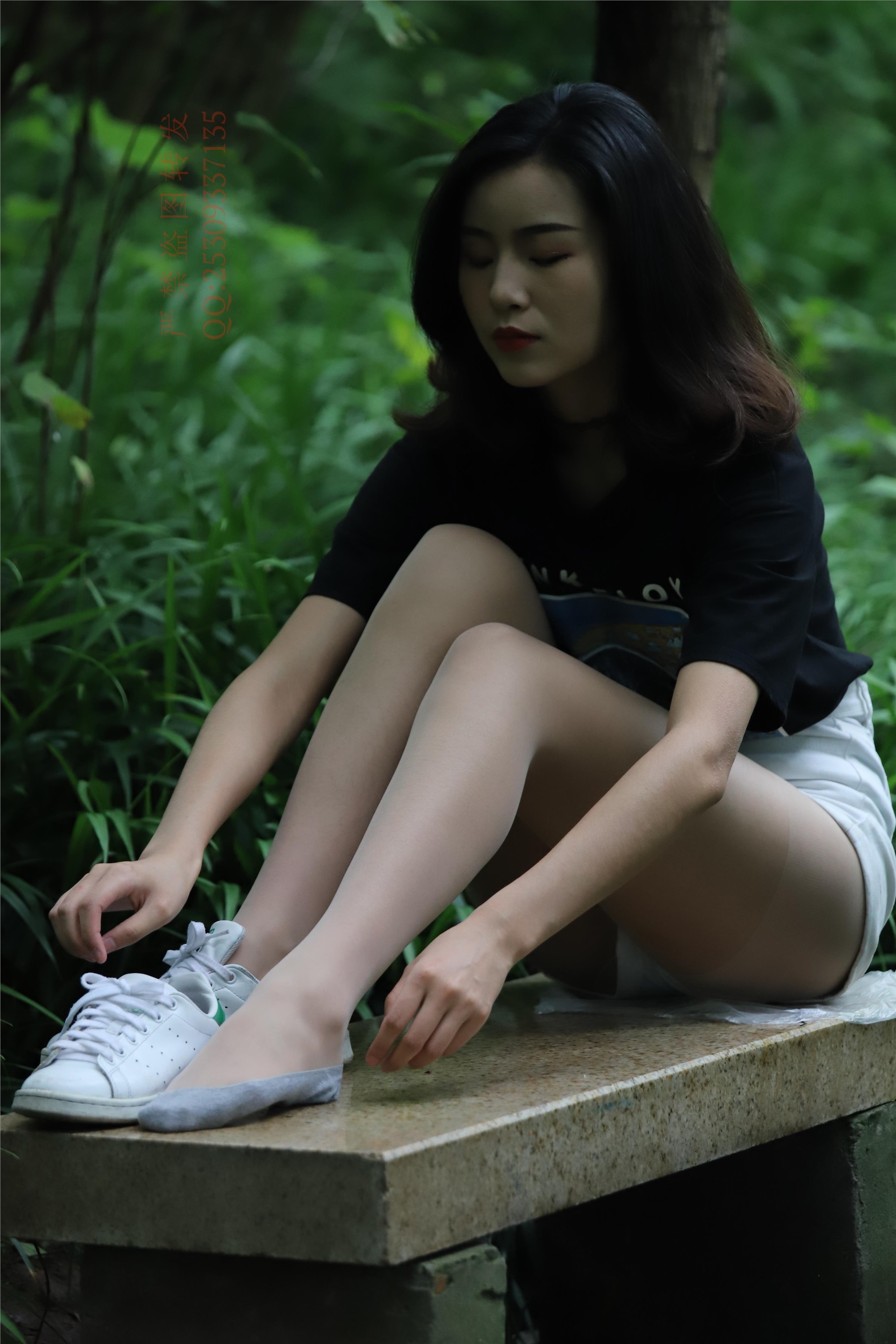 大西瓜套图 2018 7.8月活动模特二平底鞋肉si 船袜4