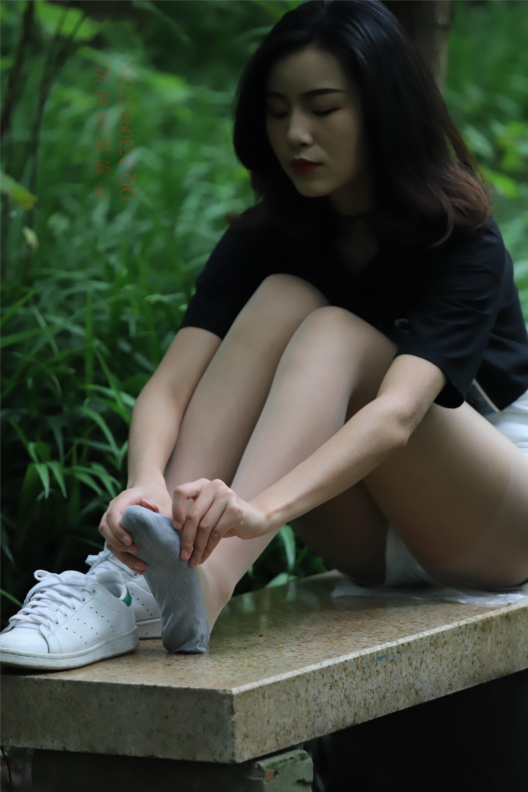 大西瓜套图 2018 7.8月活动模特二平底鞋肉si 船袜4