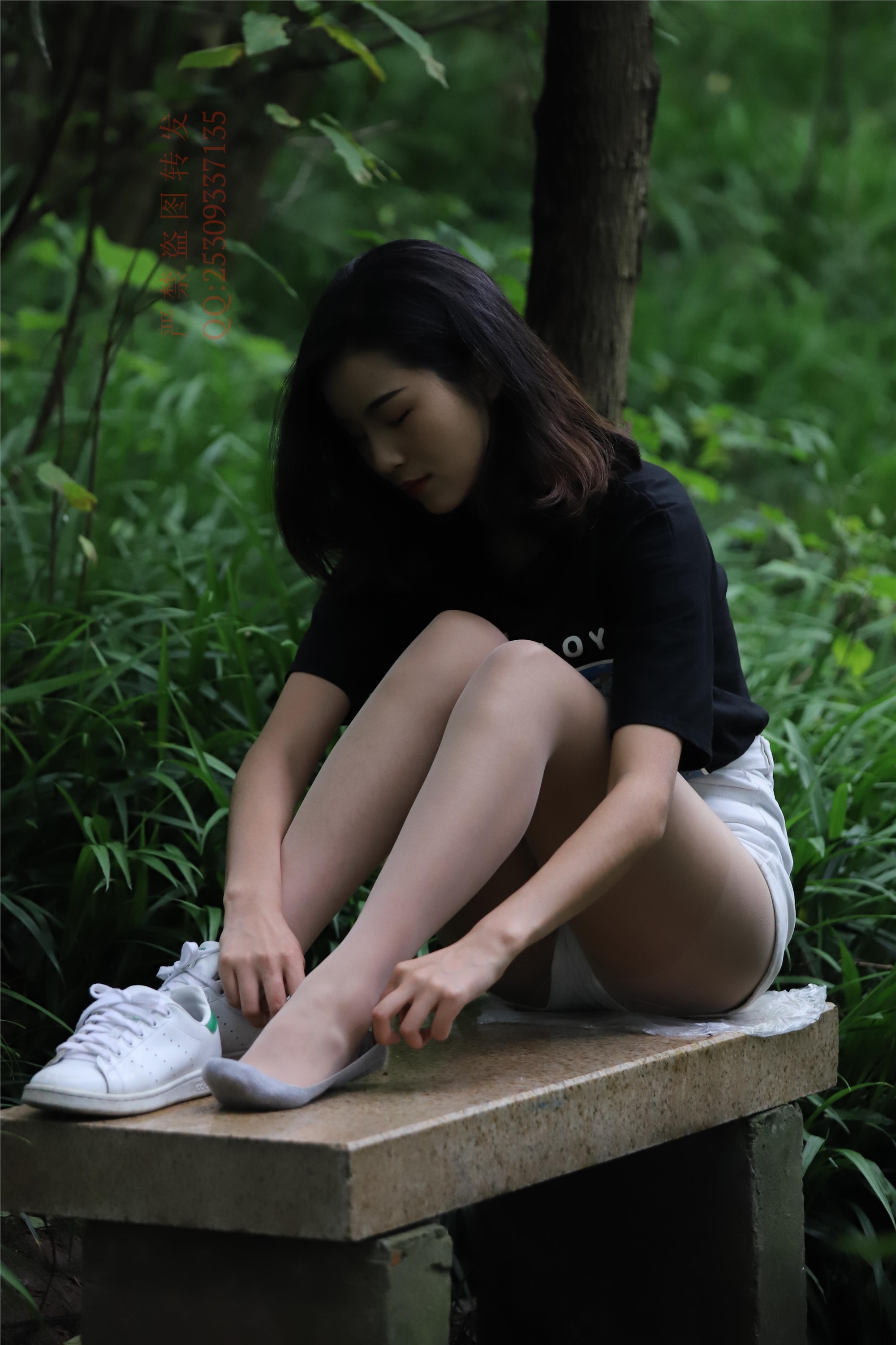 大西瓜套图 2018 7.8月活动模特二平底鞋肉si 船袜4