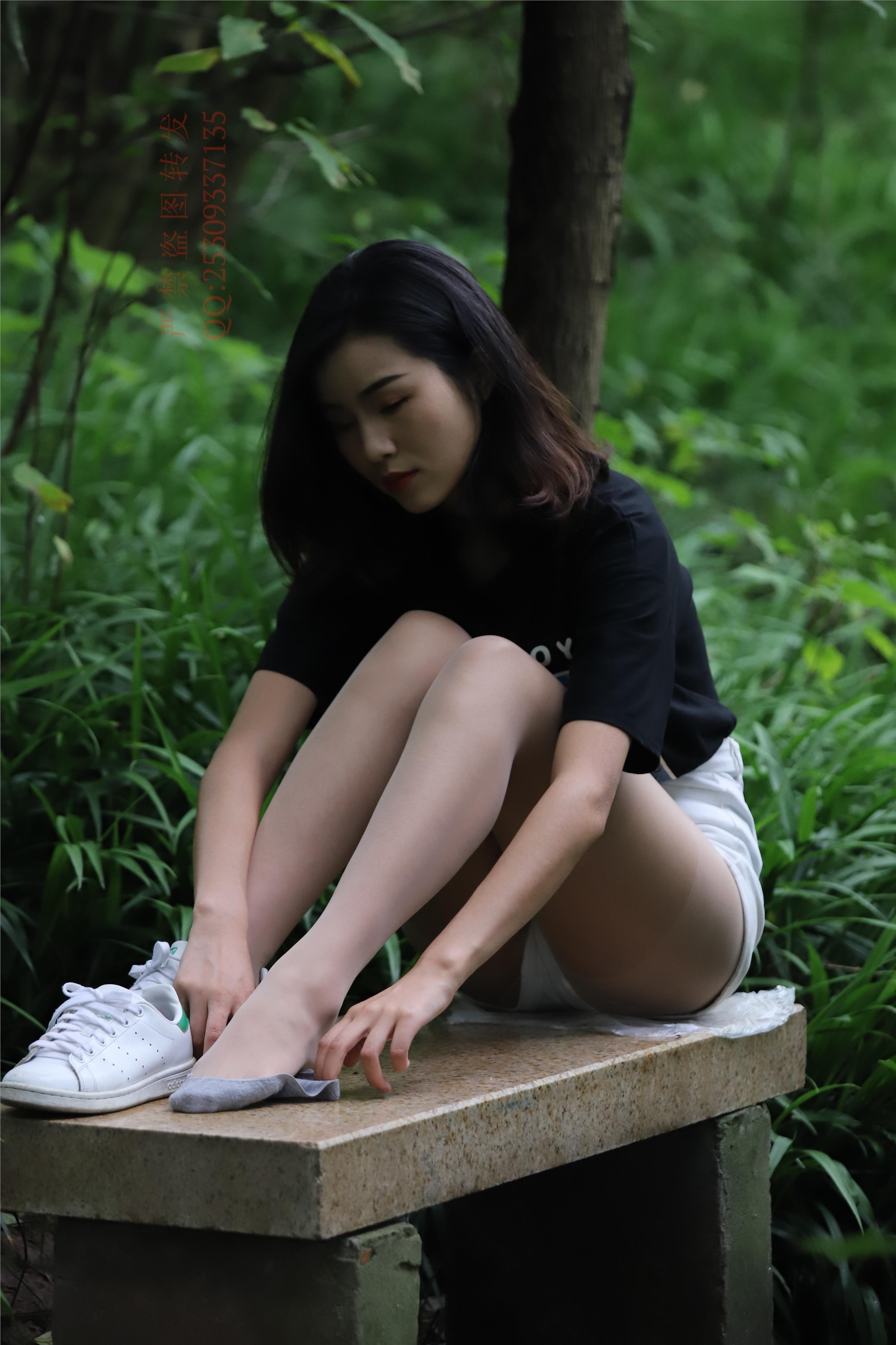 大西瓜套图 2018 7.8月活动模特二平底鞋肉si 船袜4