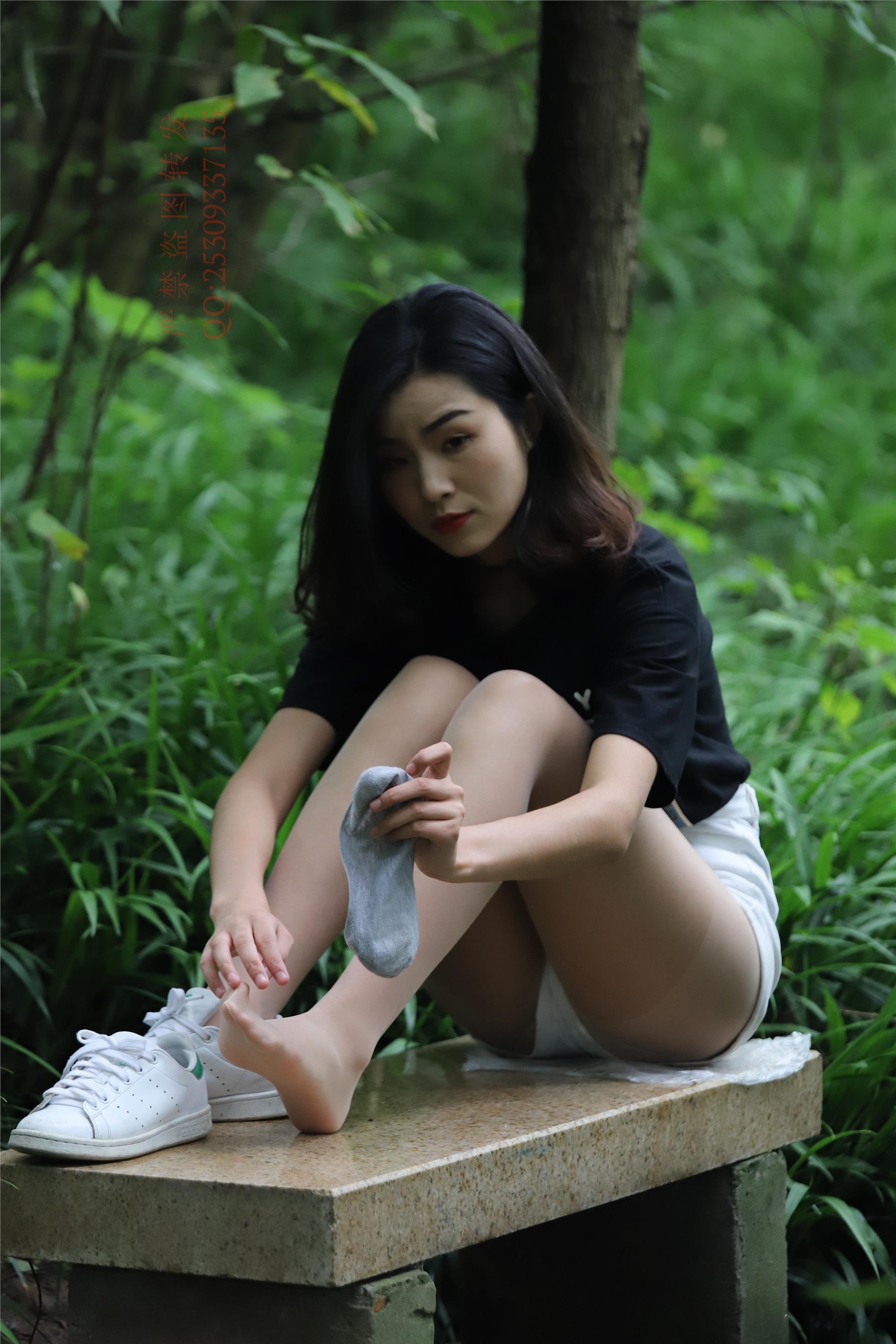 大西瓜套图 2018 7.8月活动模特二平底鞋肉si 船袜4