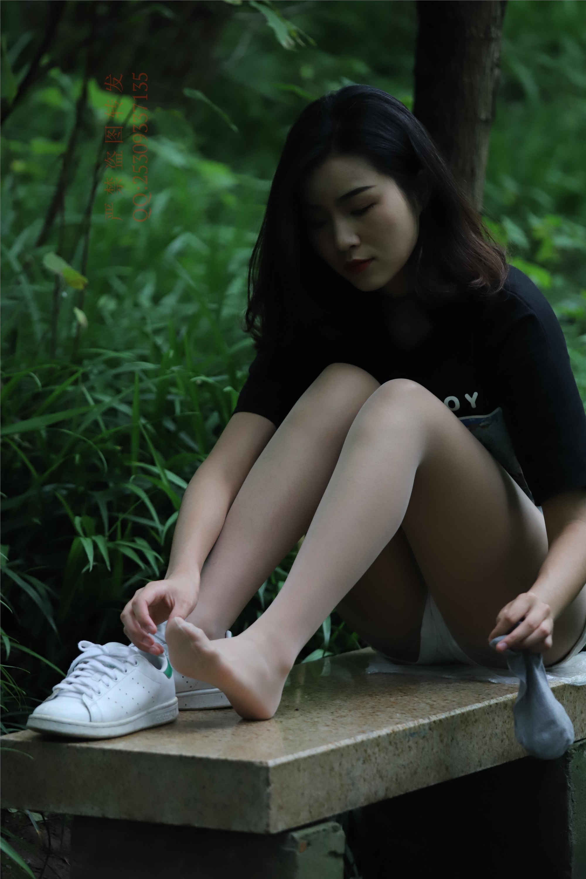 大西瓜套图 2018 7.8月活动模特二平底鞋肉si 船袜4