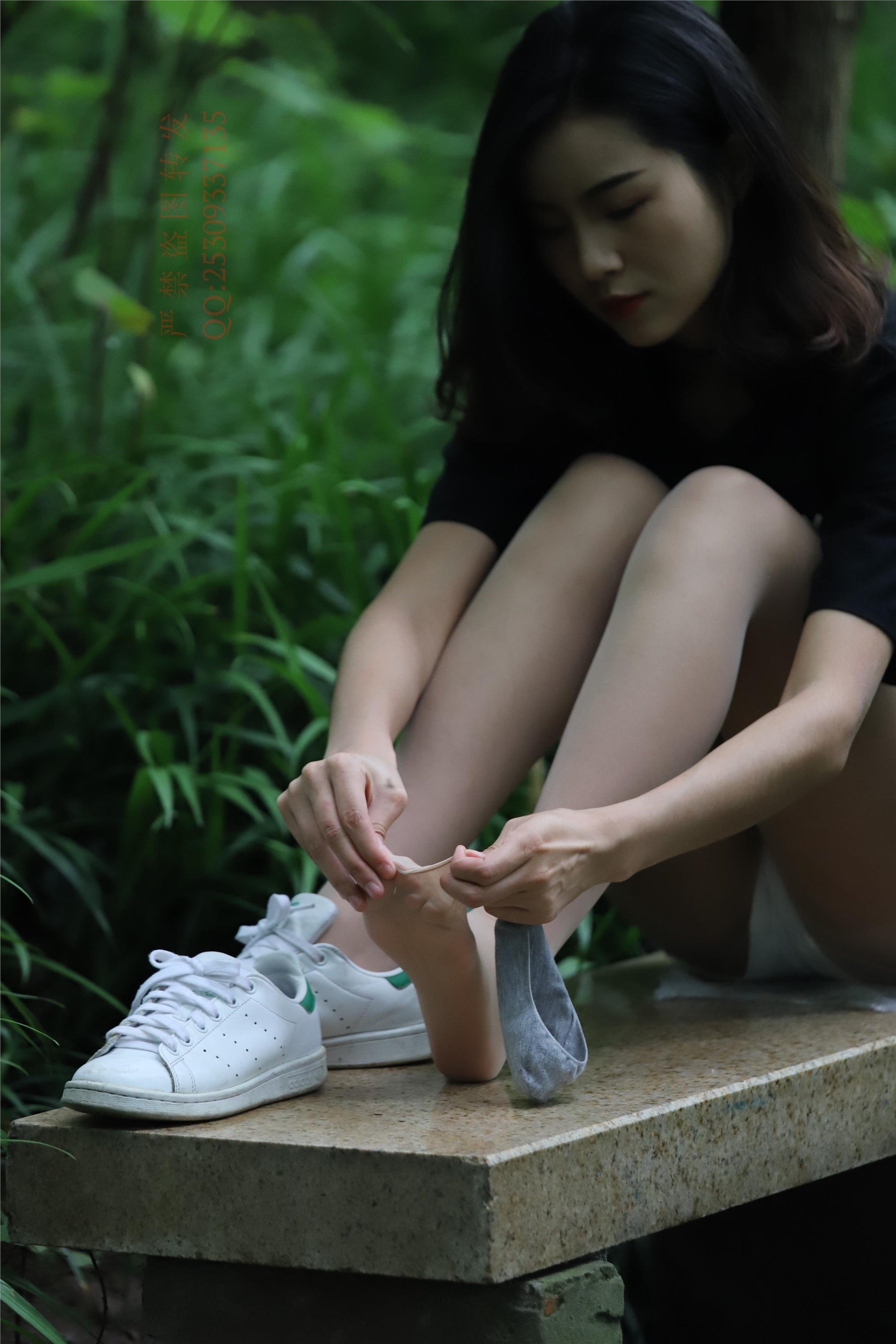 大西瓜套图 2018 7.8月活动模特二平底鞋肉si 船袜4