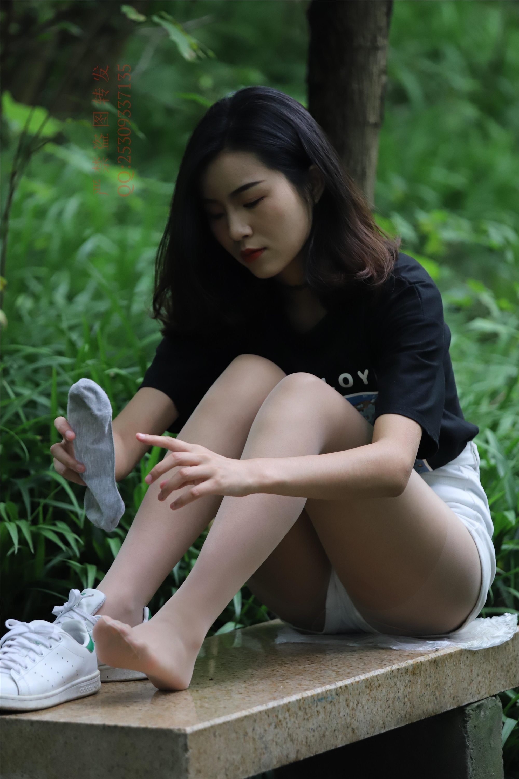 大西瓜套图 2018 7.8月活动模特二平底鞋肉si 船袜4