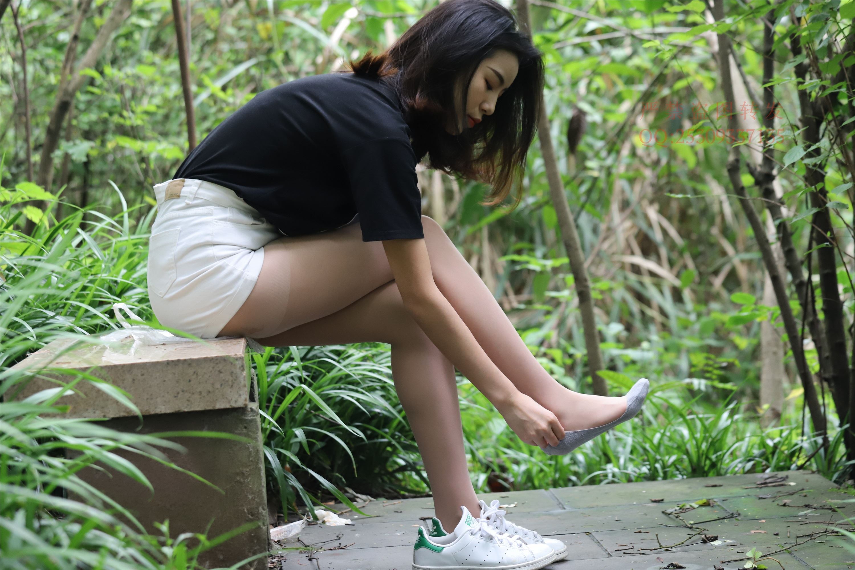 大西瓜套图 2018 7.8月活动模特二平底鞋肉si 船袜4