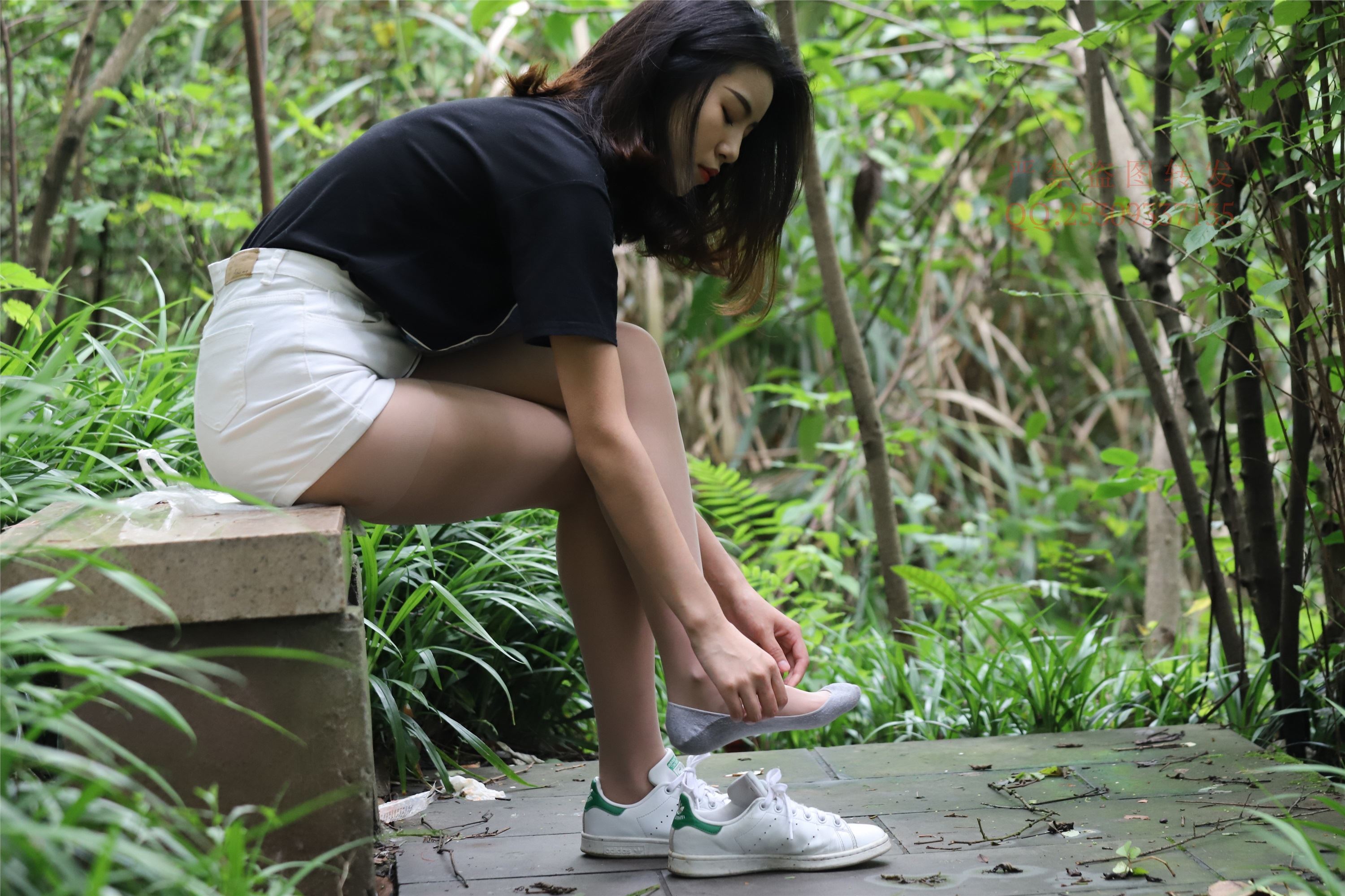 大西瓜套图 2018 7.8月活动模特二平底鞋肉si 船袜4