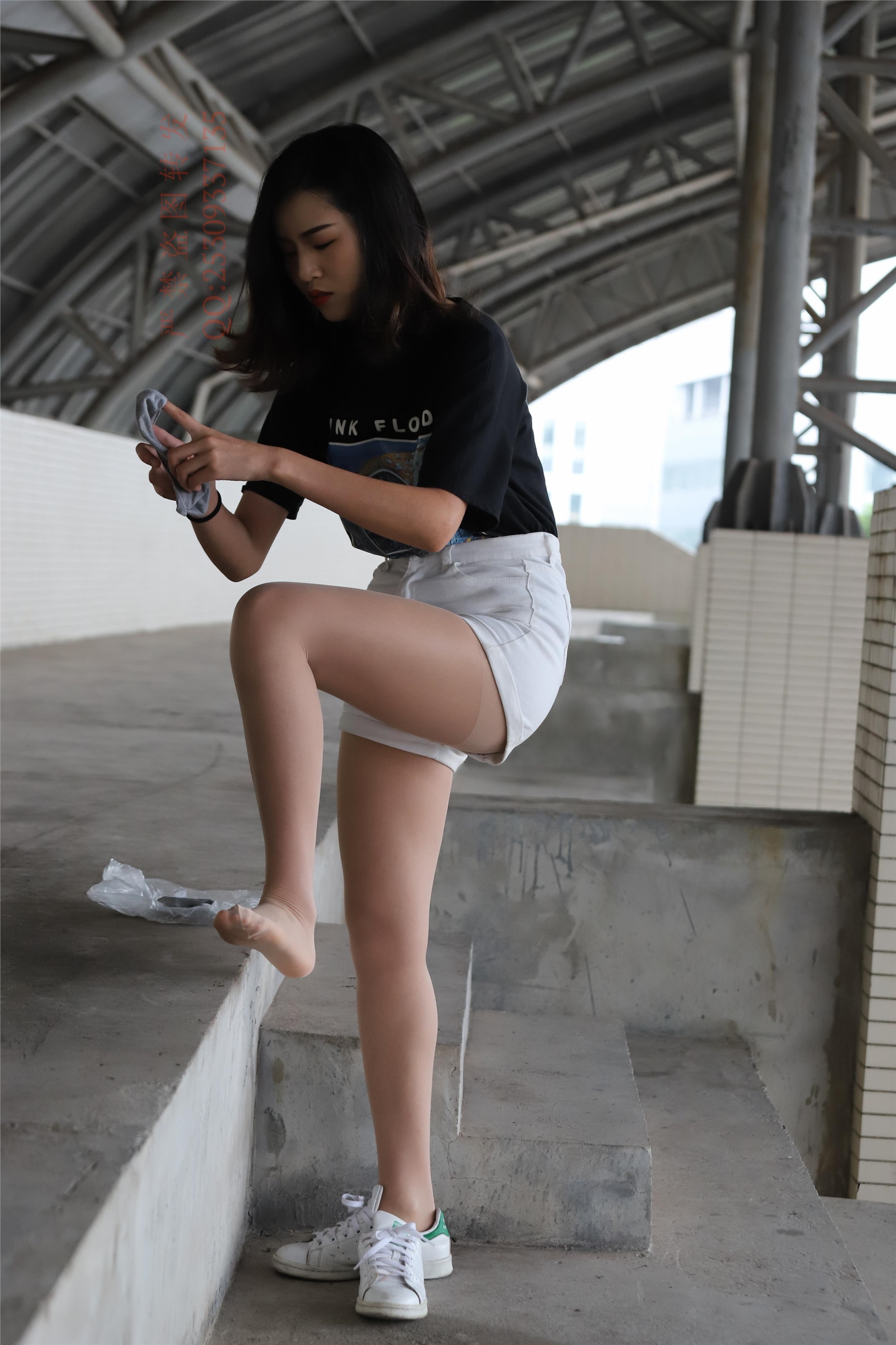 大西瓜套图 2018 7.8月活动模特二贝壳头户外肉si船袜1