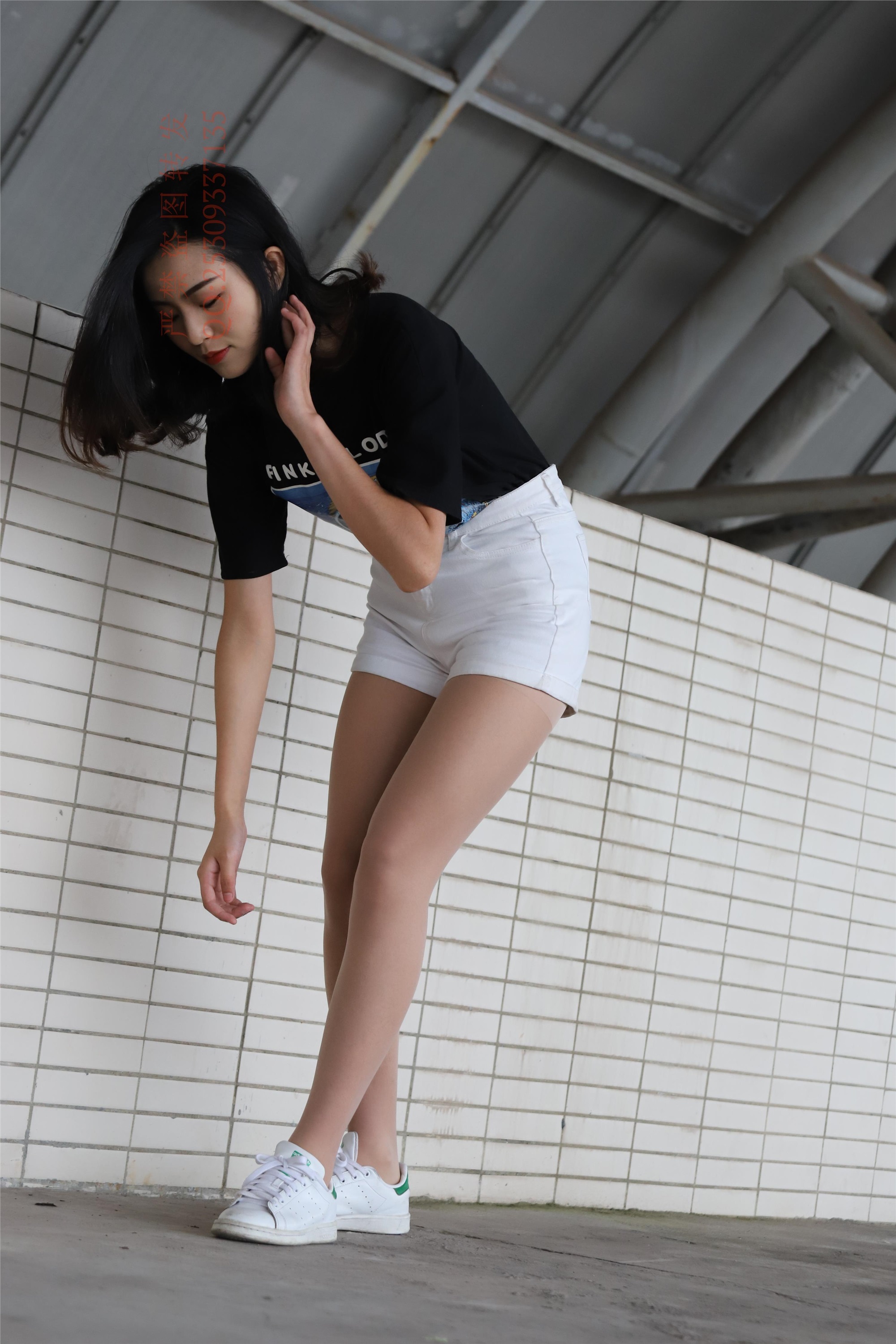 大西瓜套图 2018 7.8月活动模特二贝壳头户外肉si船袜1