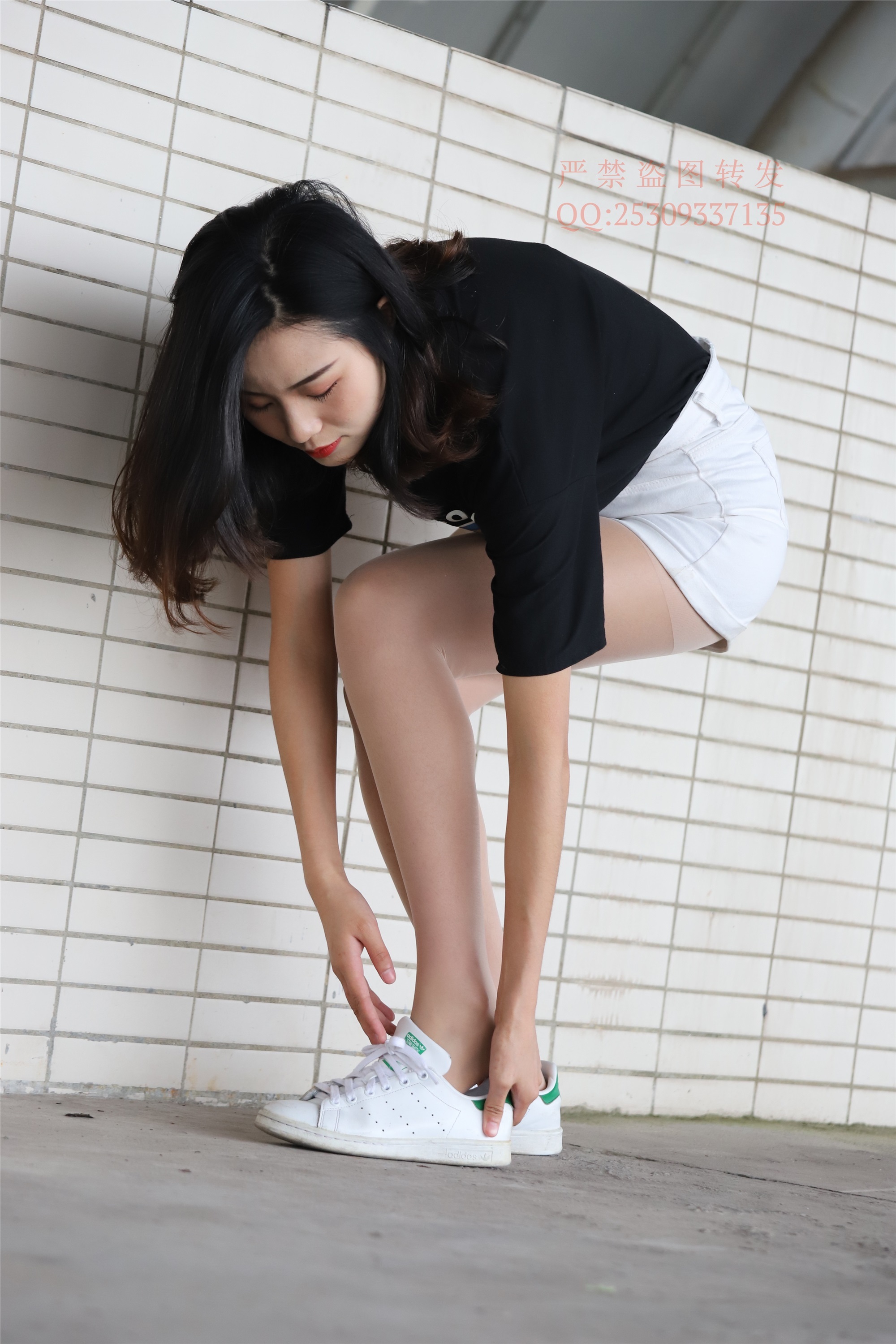 大西瓜套图 2018 7.8月活动模特二贝壳头户外肉si船袜1