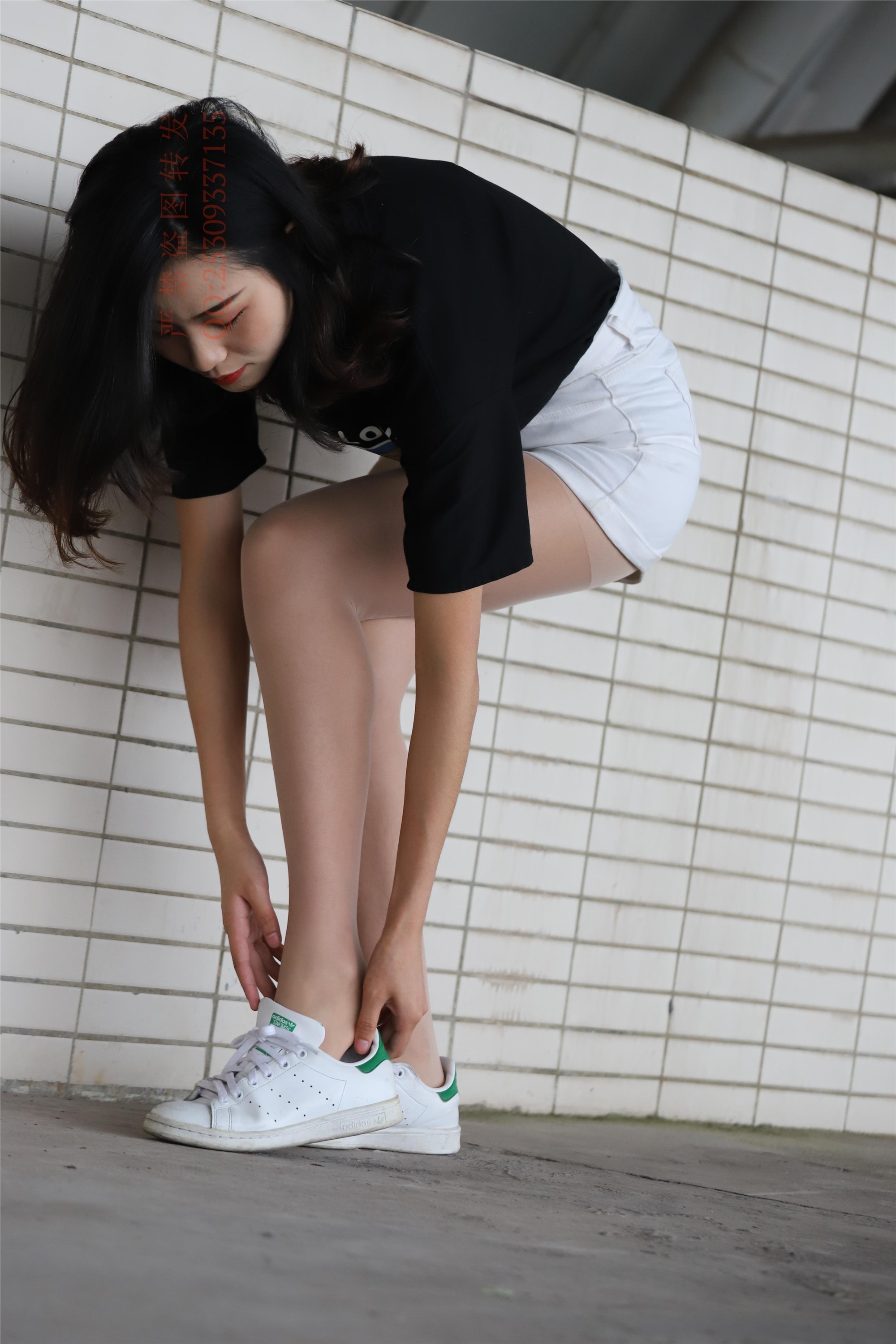 大西瓜套图 2018 7.8月活动模特二贝壳头户外肉si船袜1