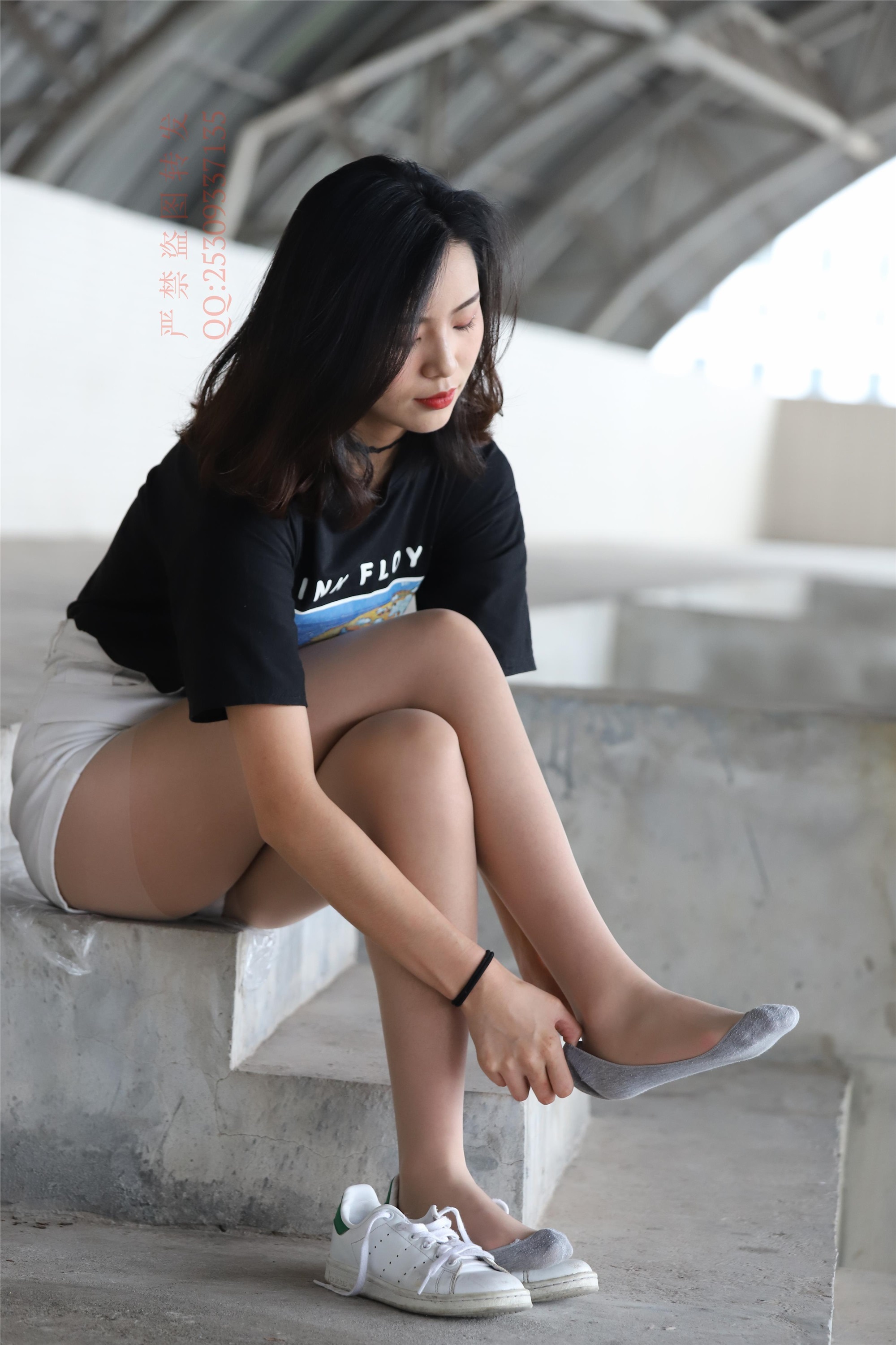 大西瓜套图 2018 7.8月活动模特二贝壳头户外肉si船袜1