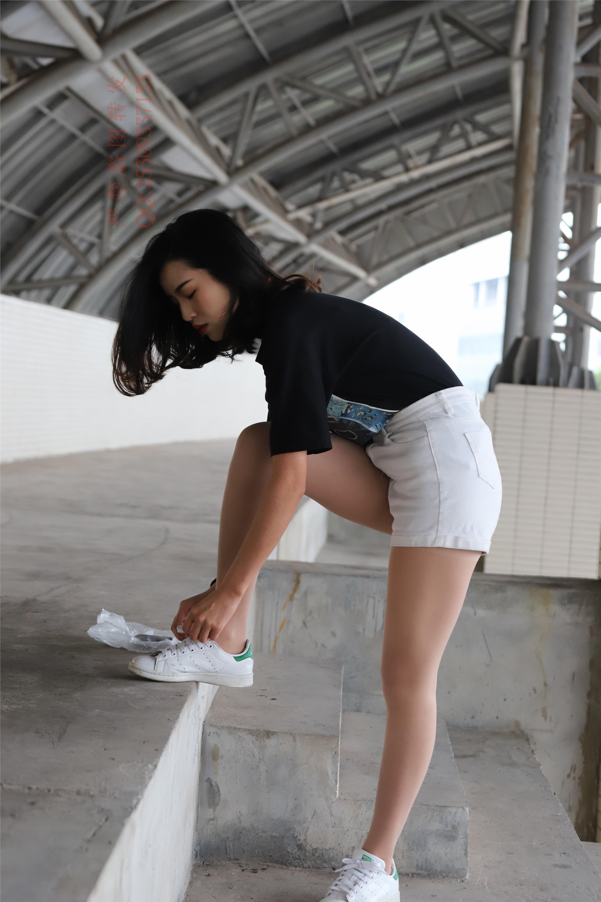 大西瓜套图 2018 7.8月活动模特二贝壳头户外肉si船袜1