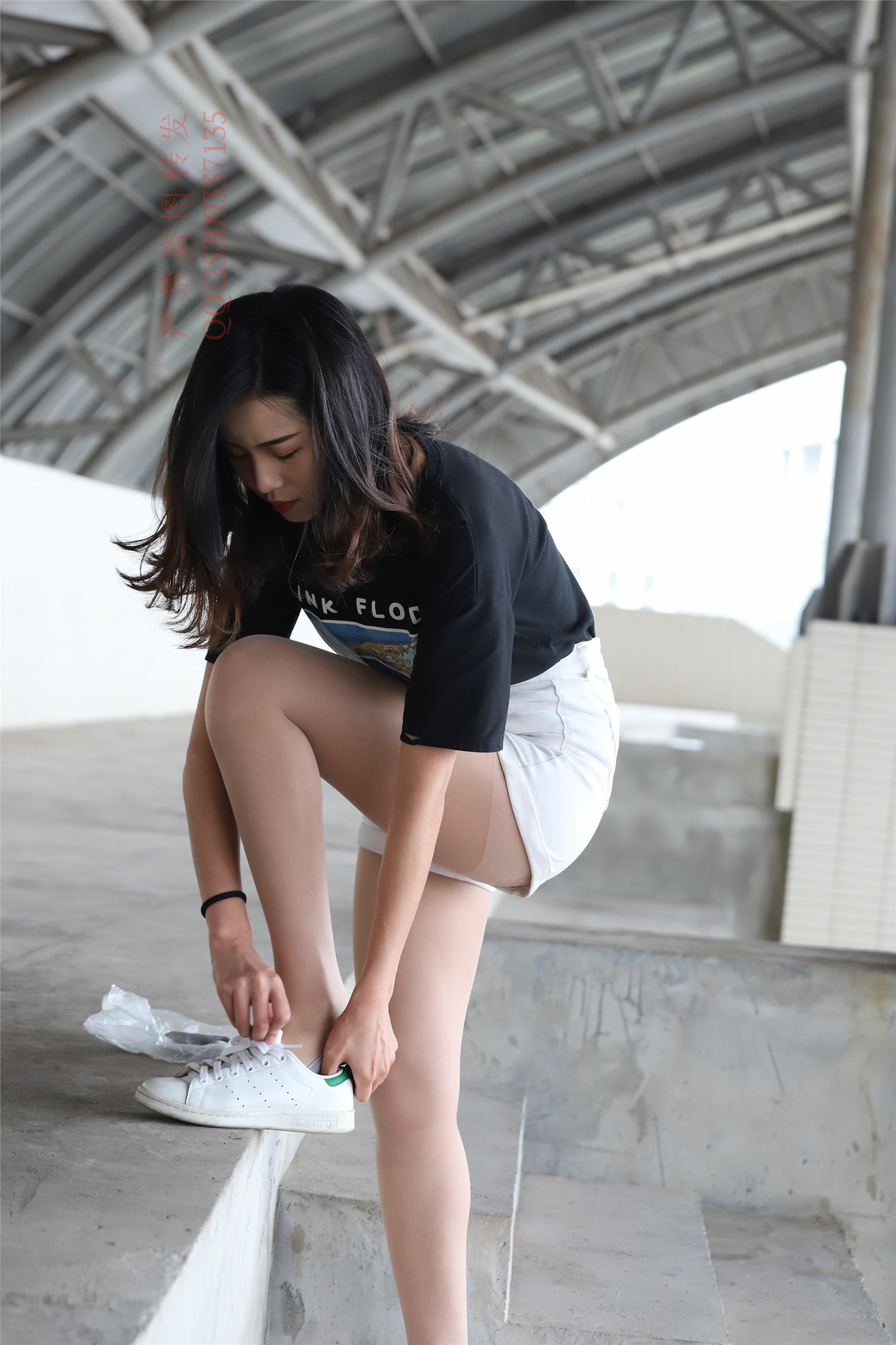 大西瓜套图 2018 7.8月活动模特二贝壳头户外肉si船袜1