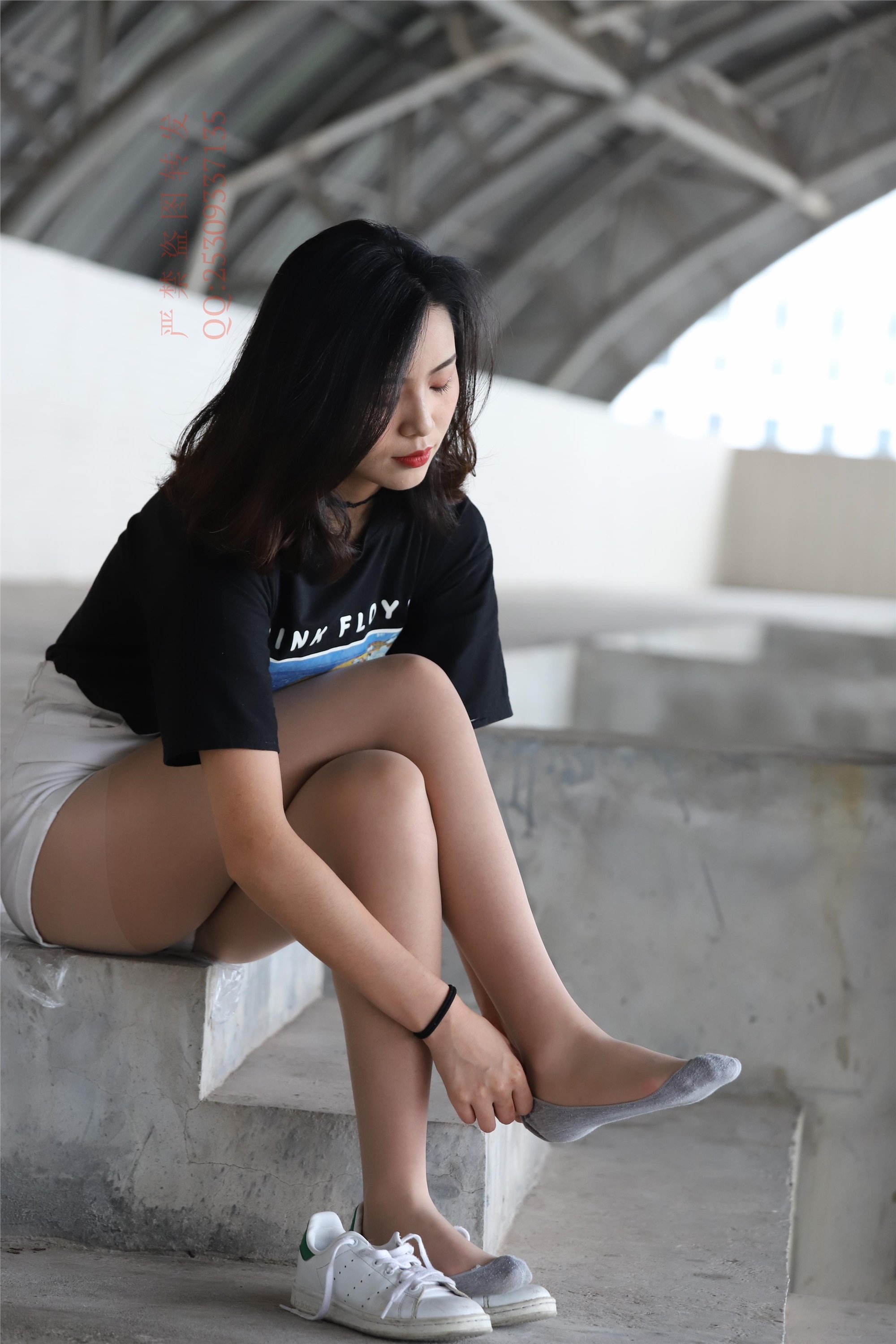 大西瓜套图 2018 7.8月活动模特二贝壳头户外肉si船袜1