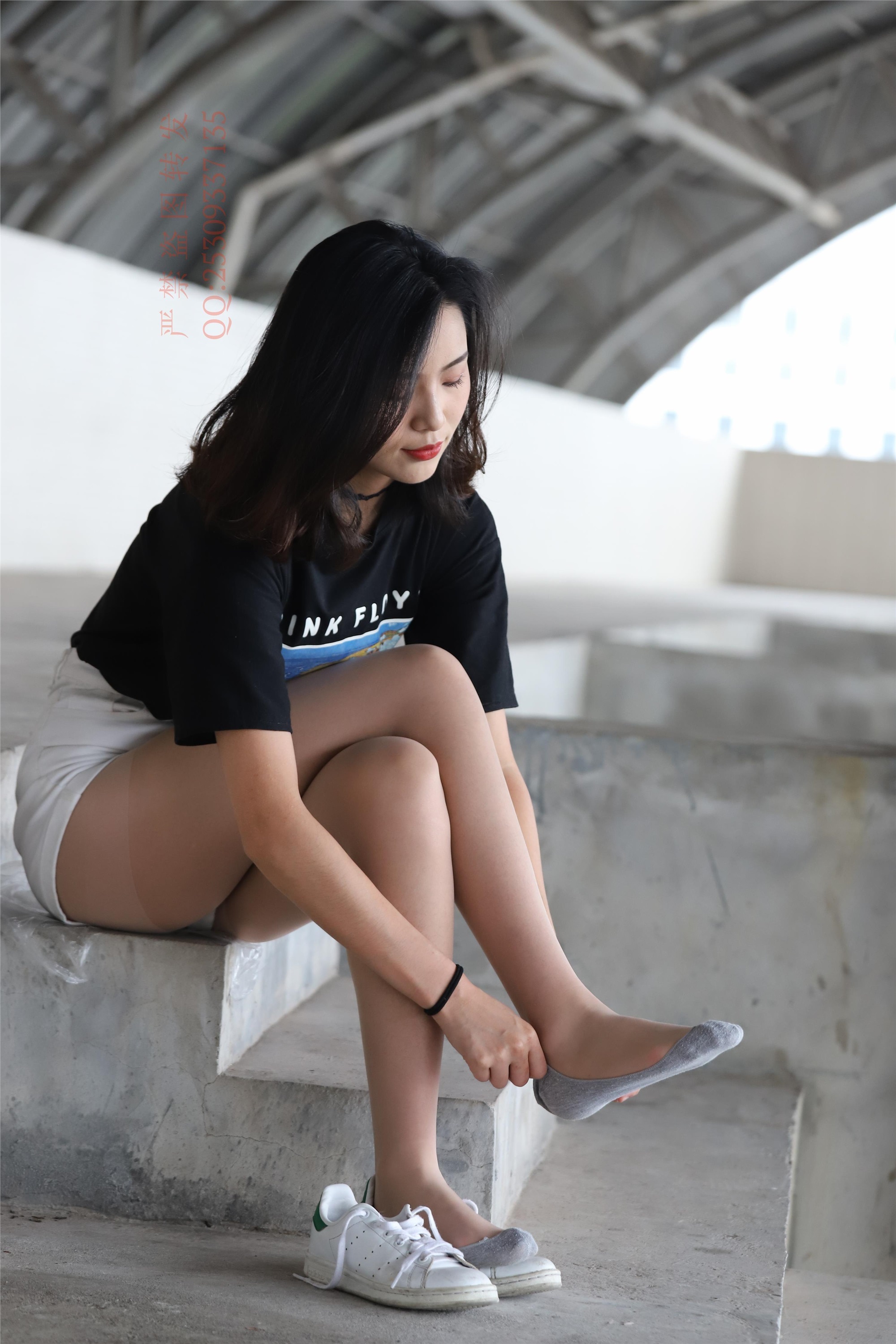 大西瓜套图 2018 7.8月活动模特二贝壳头户外肉si船袜1