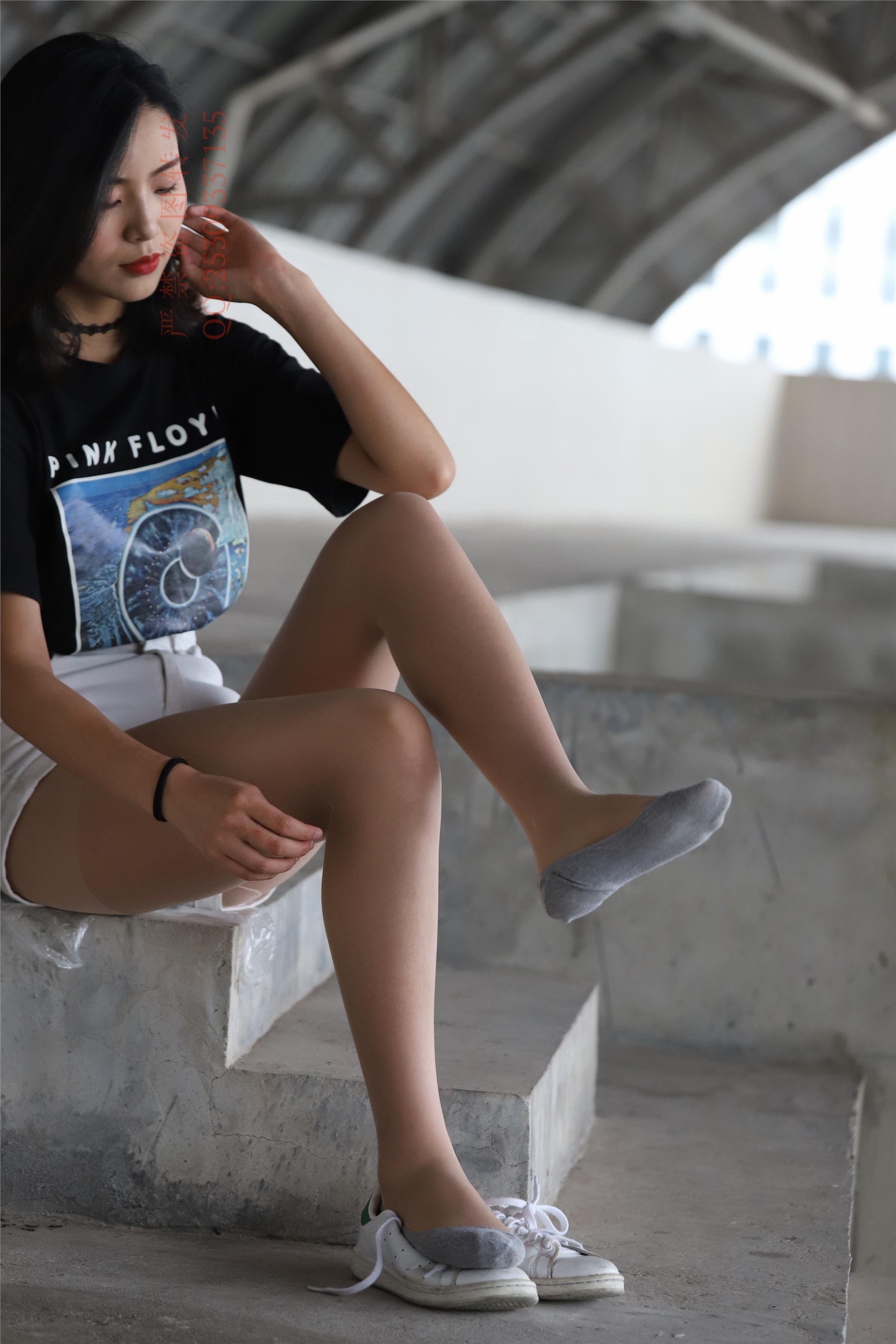 大西瓜套图 2018 7.8月活动模特二贝壳头户外肉si船袜1