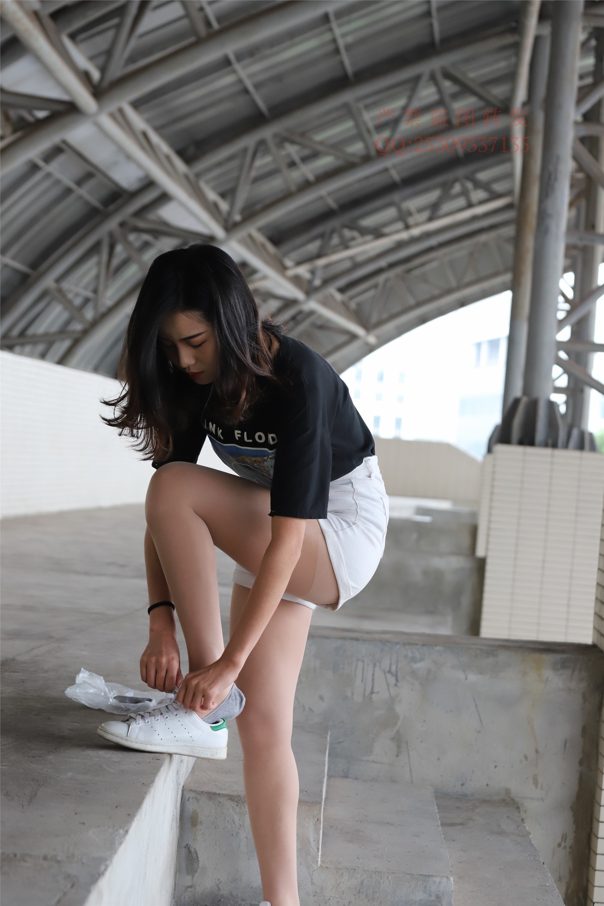 大西瓜套图 2018 7.8月活动模特二贝壳头户外肉si船袜1