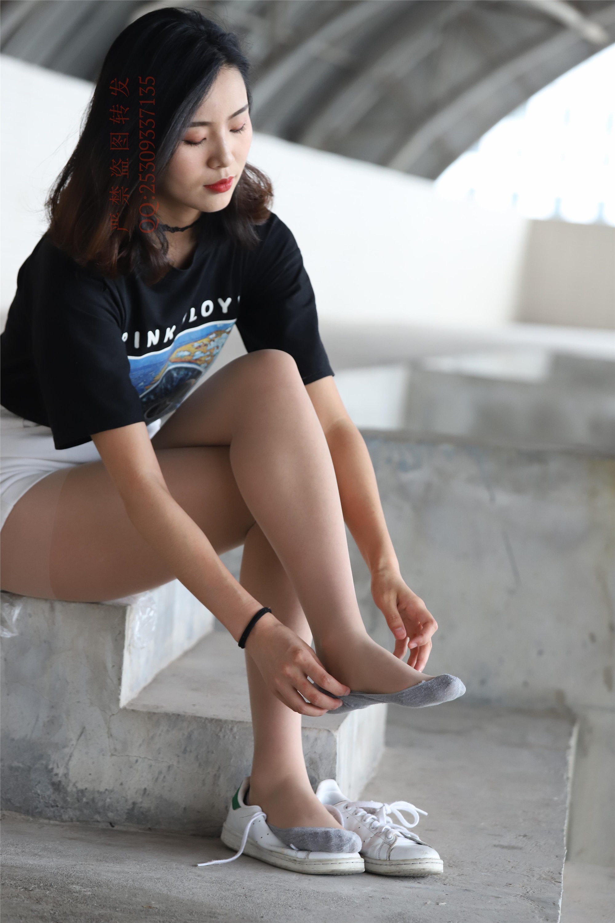 大西瓜套图 2018 7.8月活动模特二贝壳头户外肉si船袜1