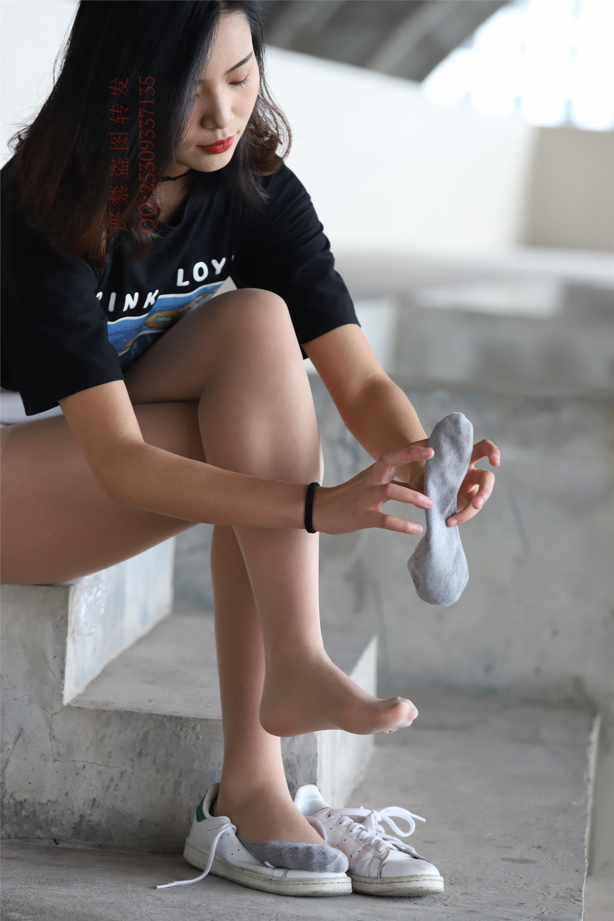 大西瓜套图 2018 7.8月活动模特二贝壳头户外肉si船袜1