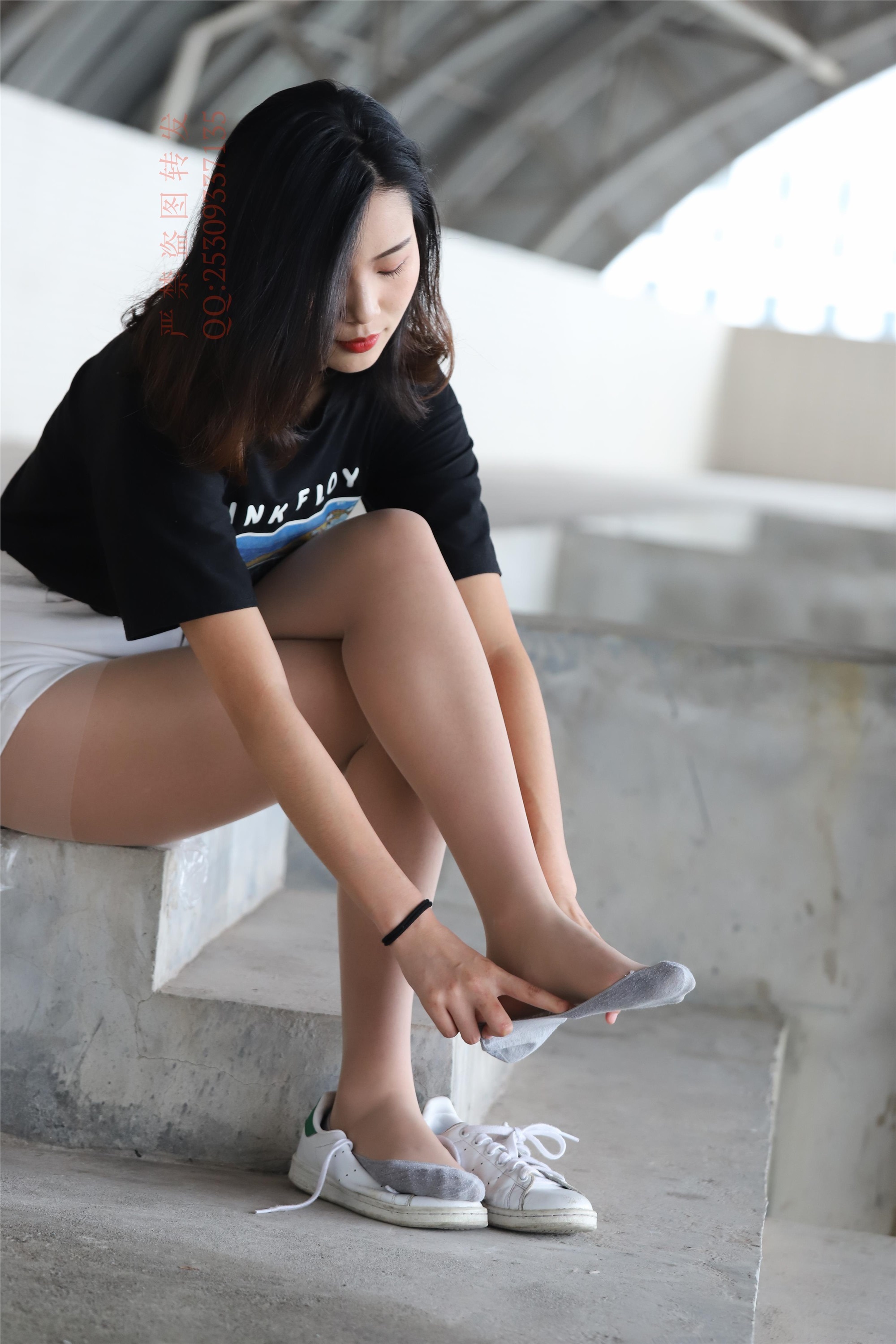 大西瓜套图 2018 7.8月活动模特二贝壳头户外肉si船袜1