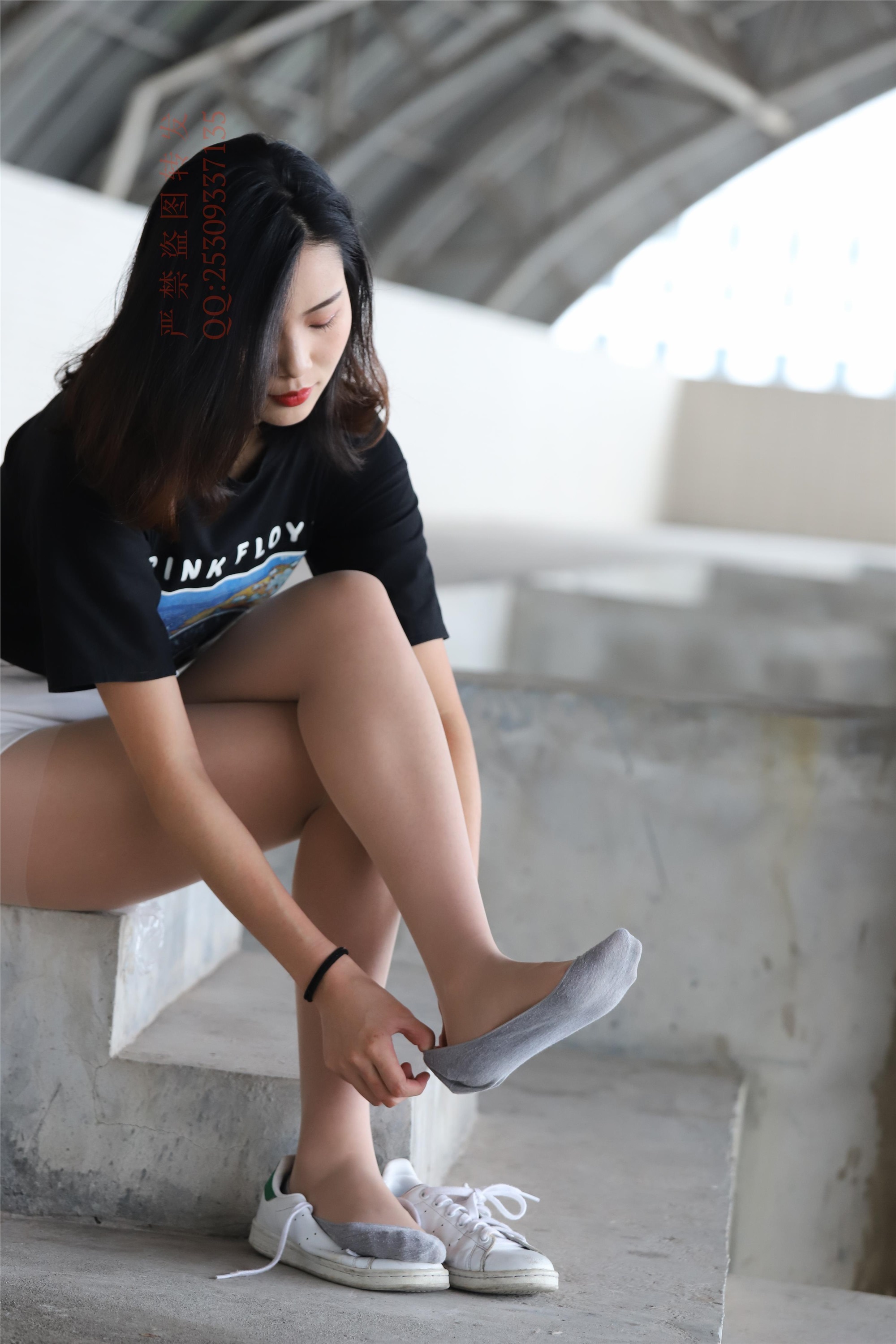 大西瓜套图 2018 7.8月活动模特二贝壳头户外肉si船袜1