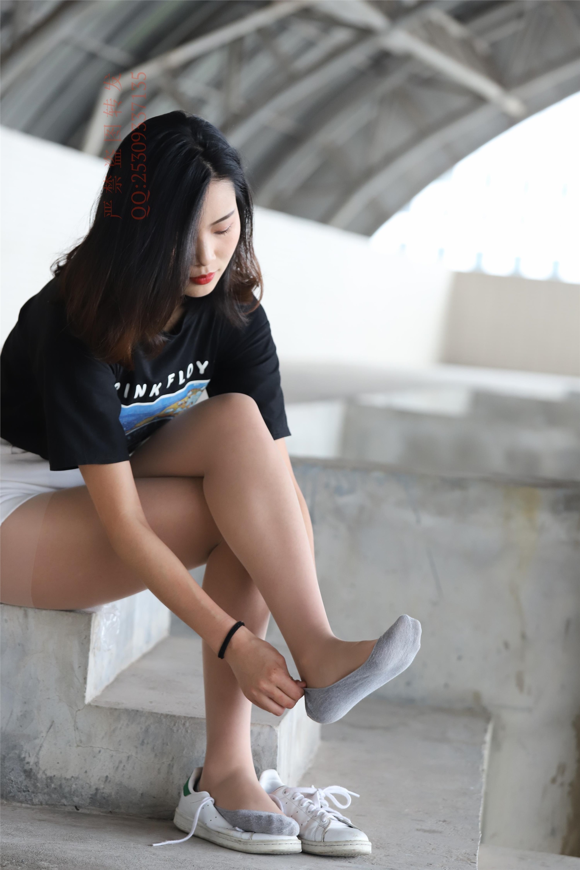 大西瓜套图 2018 7.8月活动模特二贝壳头户外肉si船袜1