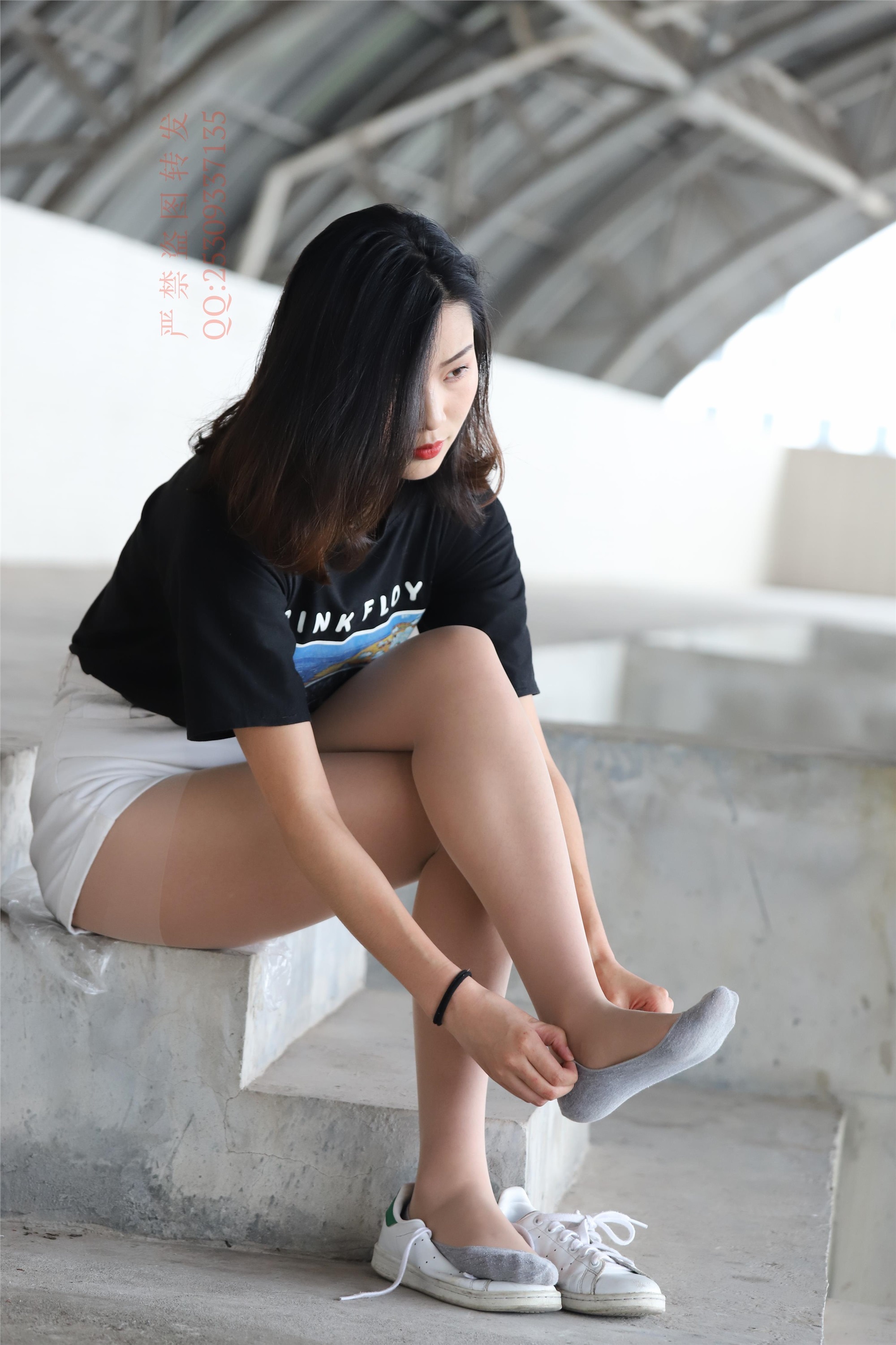 大西瓜套图 2018 7.8月活动模特二贝壳头户外肉si船袜1