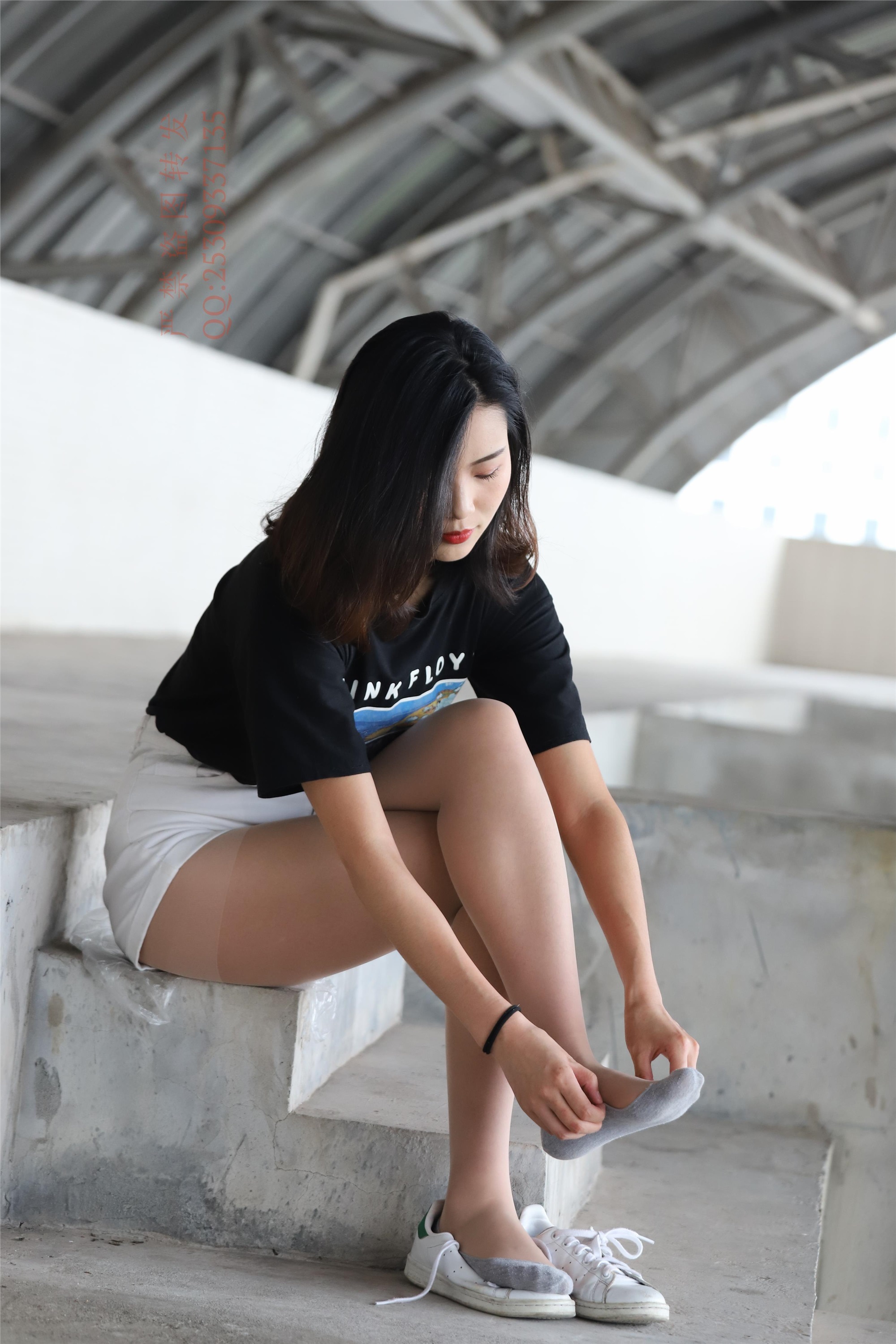 大西瓜套图 2018 7.8月活动模特二贝壳头户外肉si船袜1