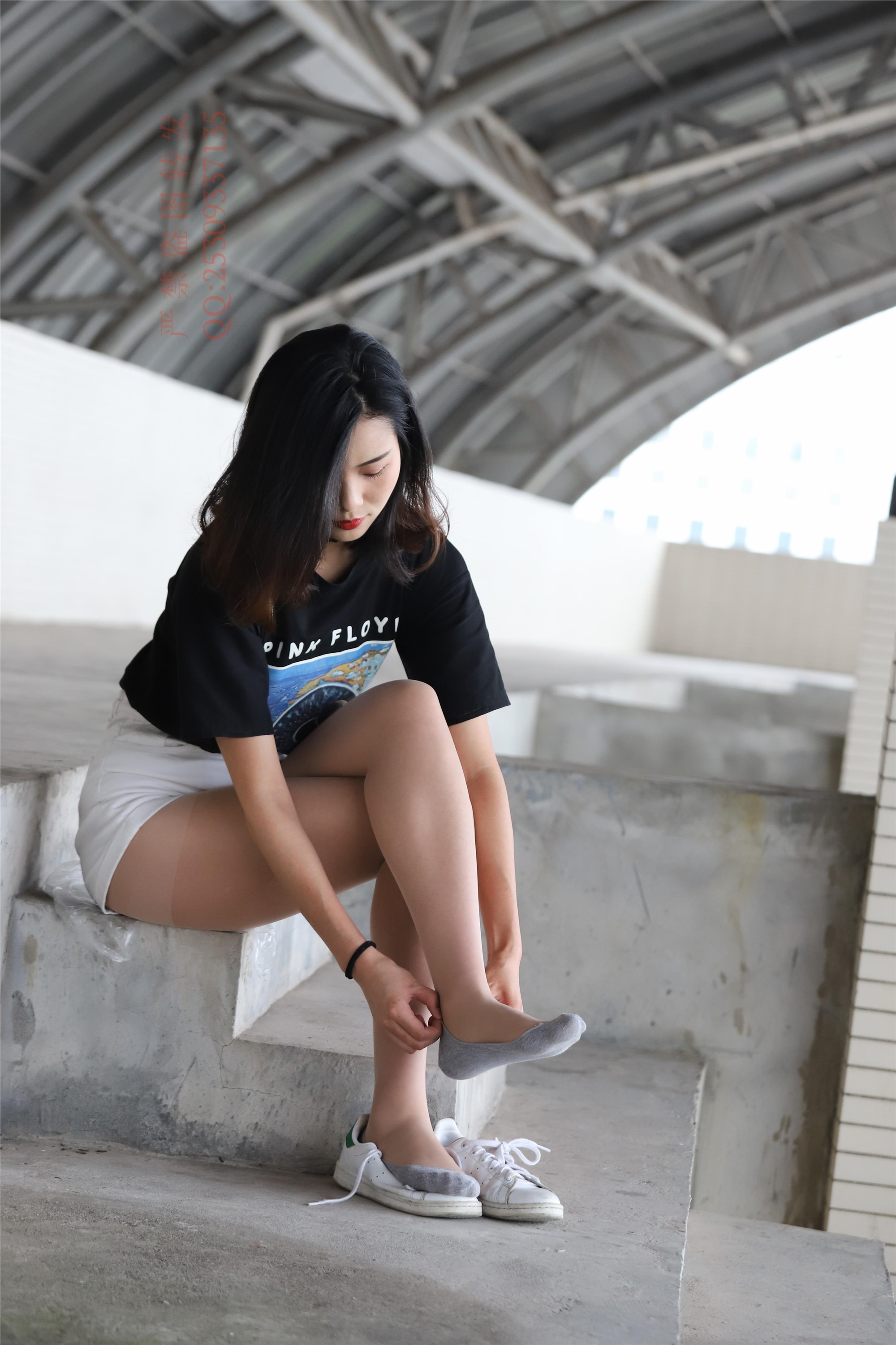 大西瓜套图 2018 7.8月活动模特二贝壳头户外肉si船袜1