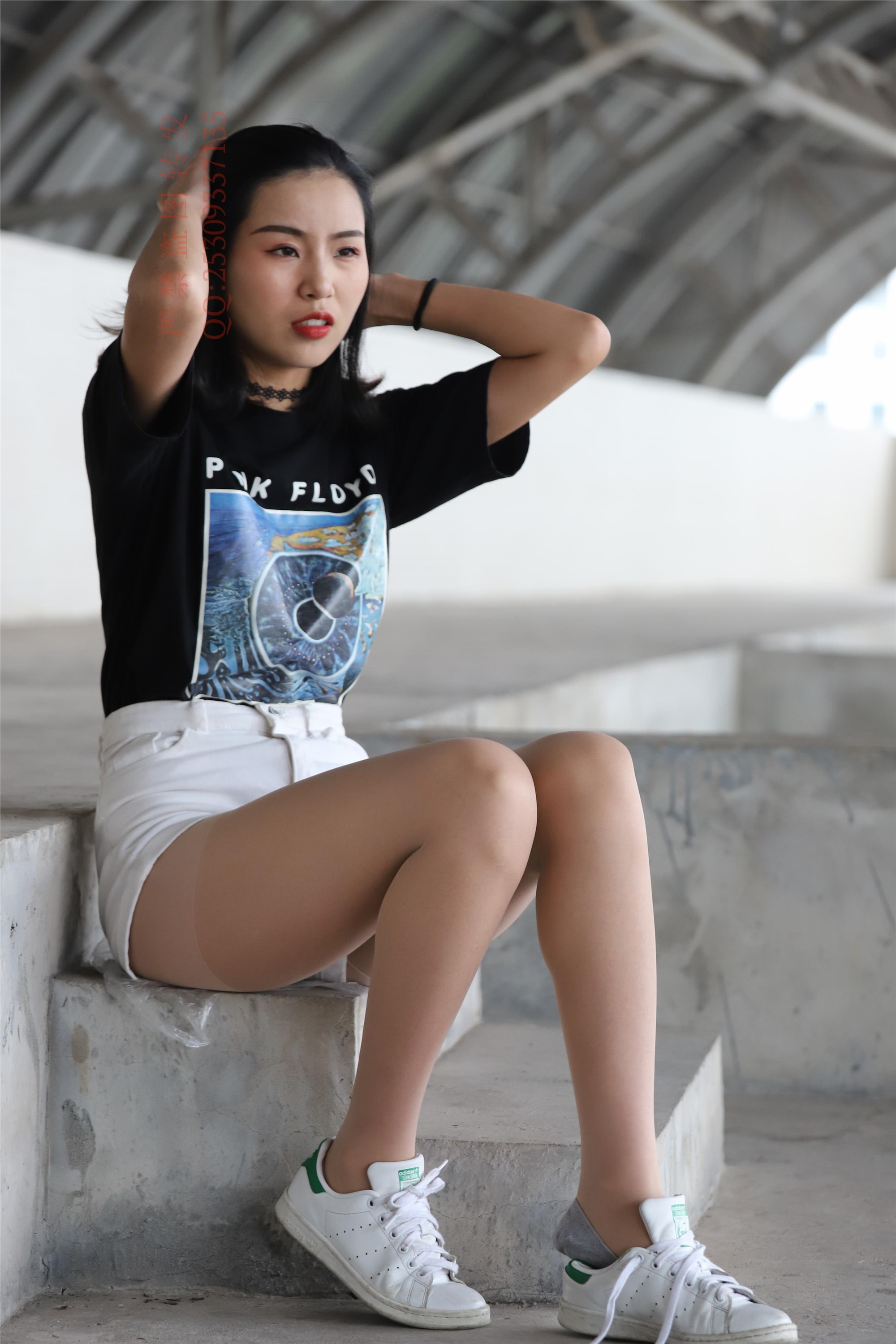 大西瓜套图 2018 7.8月活动模特二贝壳头户外肉si船袜1