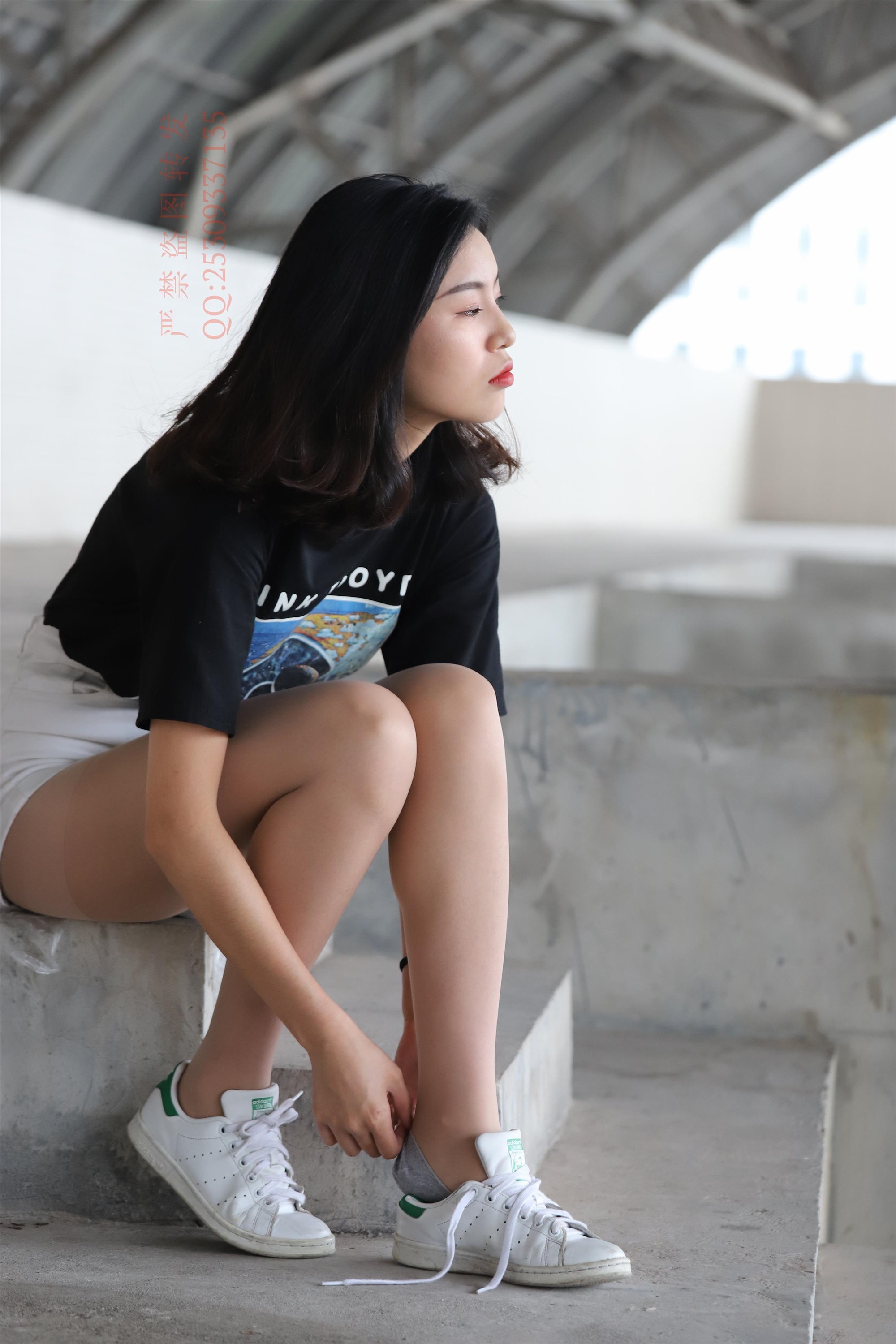 大西瓜套图 2018 7.8月活动模特二贝壳头户外肉si船袜1