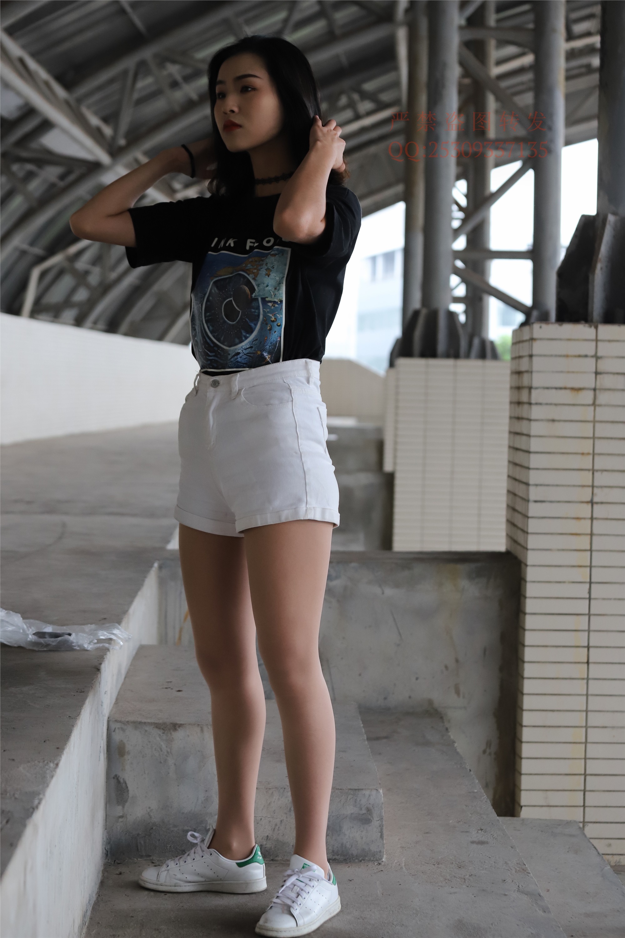 大西瓜套图 2018 7.8月活动模特二贝壳头户外肉si船袜1