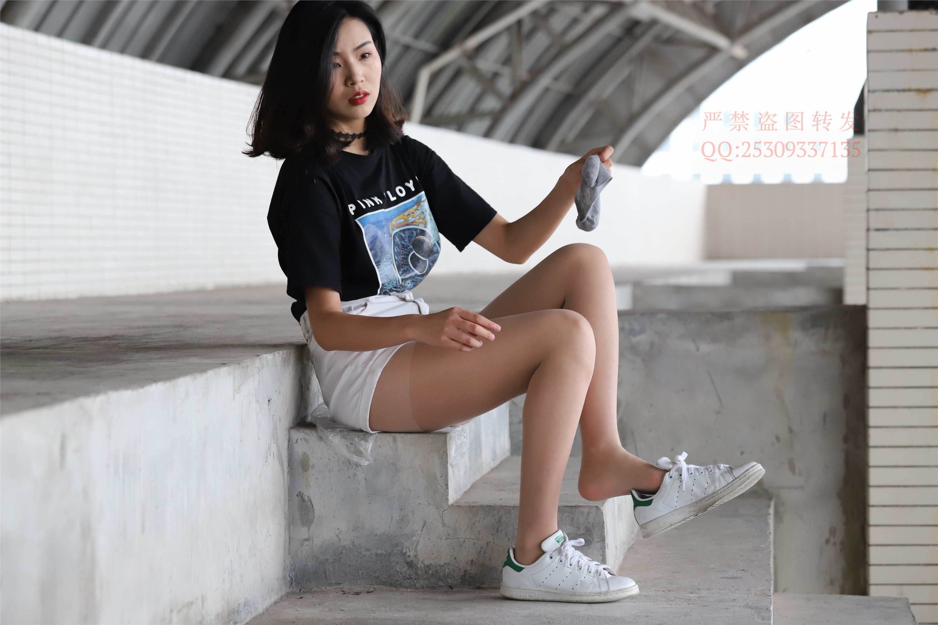 大西瓜套图 2018 7.8月活动模特二贝壳头户外肉si船袜2