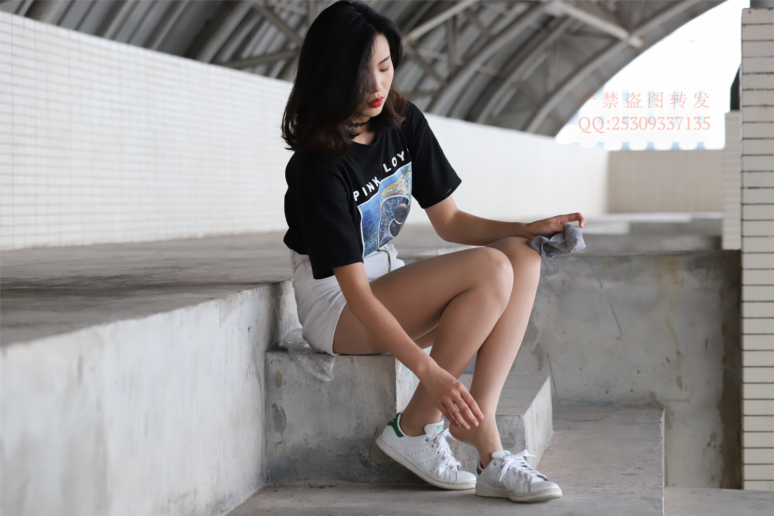 大西瓜套图 2018 7.8月活动模特二贝壳头户外肉si船袜2