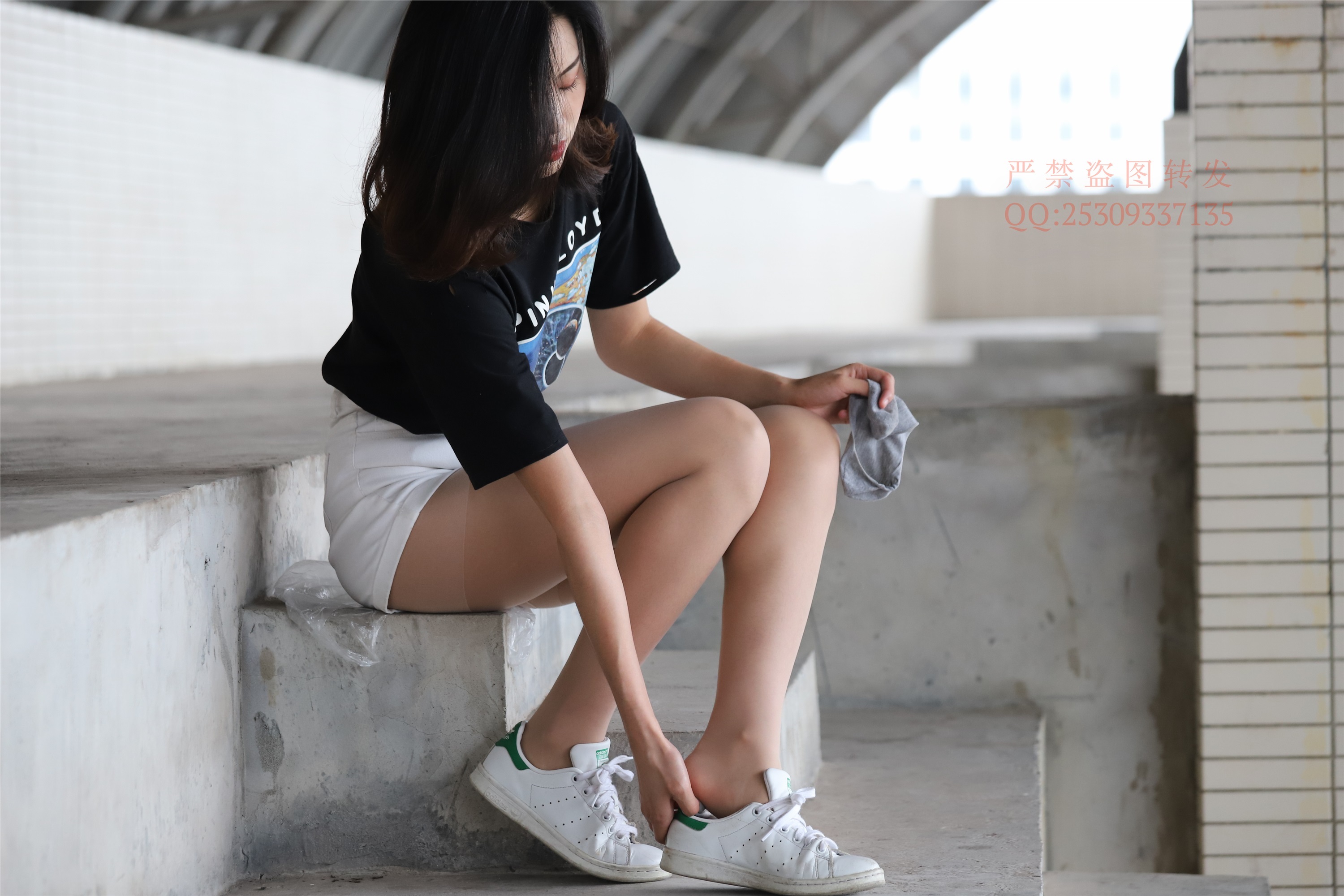 大西瓜套图 2018 7.8月活动模特二贝壳头户外肉si船袜2