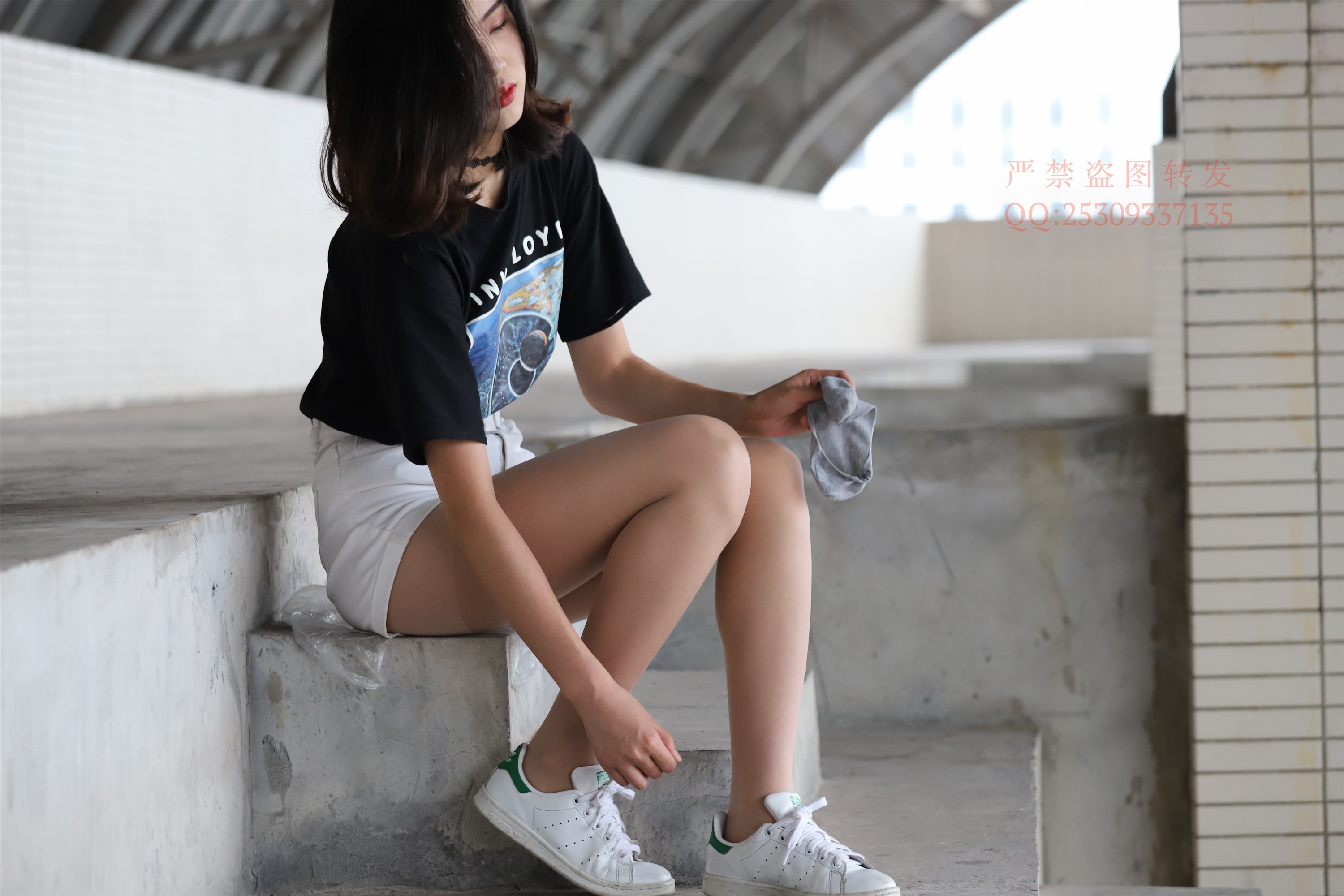 大西瓜套图 2018 7.8月活动模特二贝壳头户外肉si船袜2