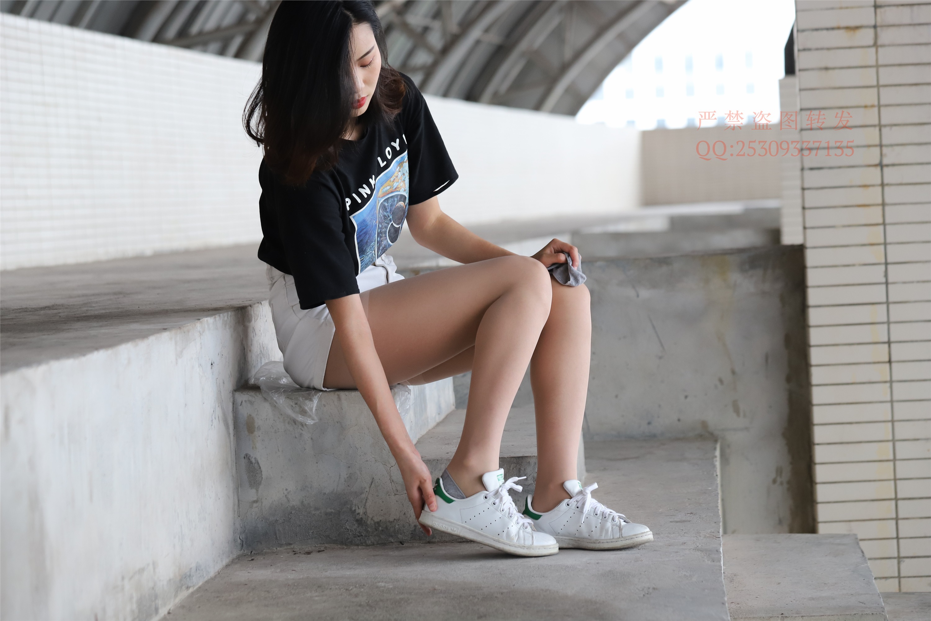 大西瓜套图 2018 7.8月活动模特二贝壳头户外肉si船袜2