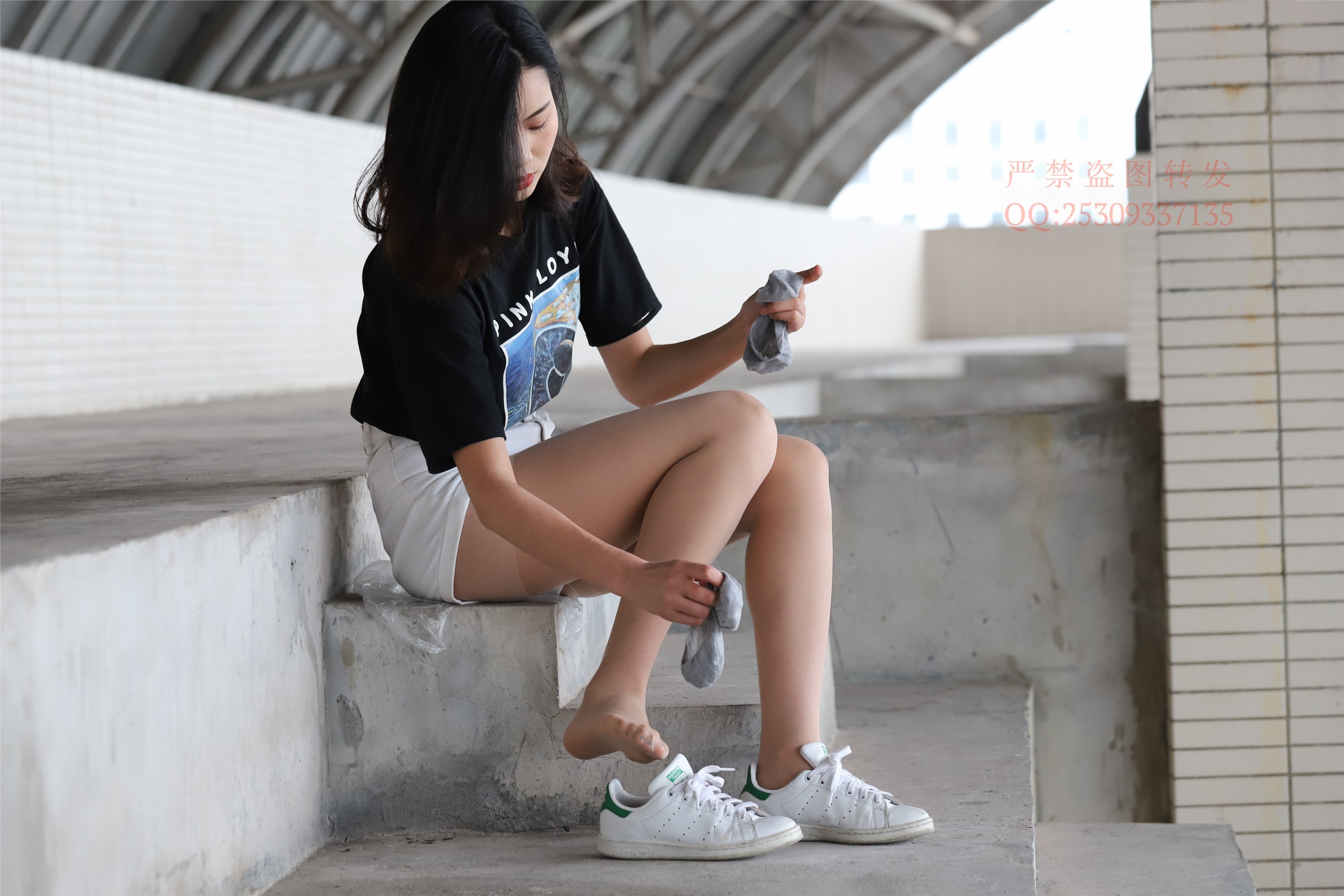 大西瓜套图 2018 7.8月活动模特二贝壳头户外肉si船袜2