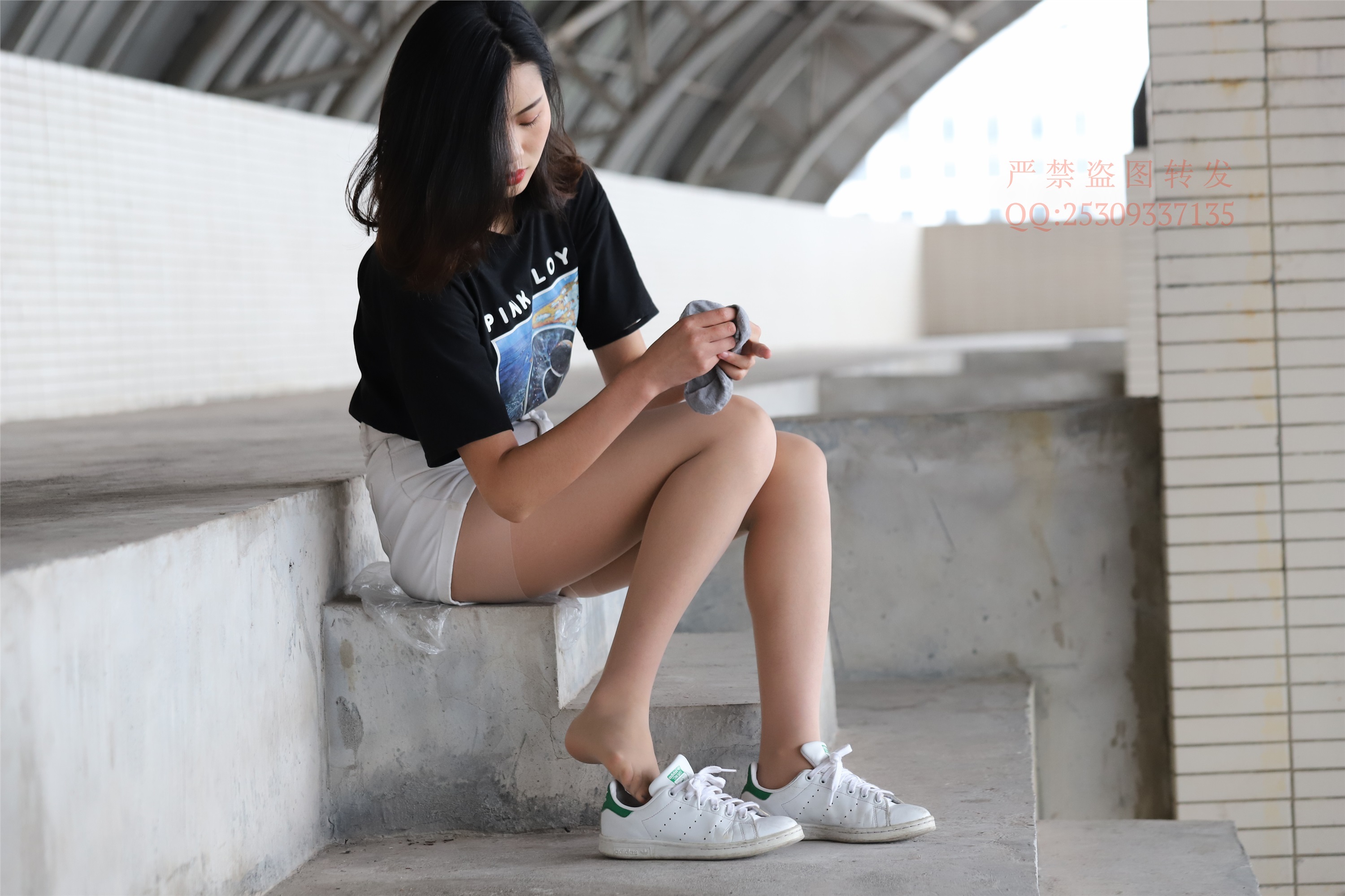 大西瓜套图 2018 7.8月活动模特二贝壳头户外肉si船袜2