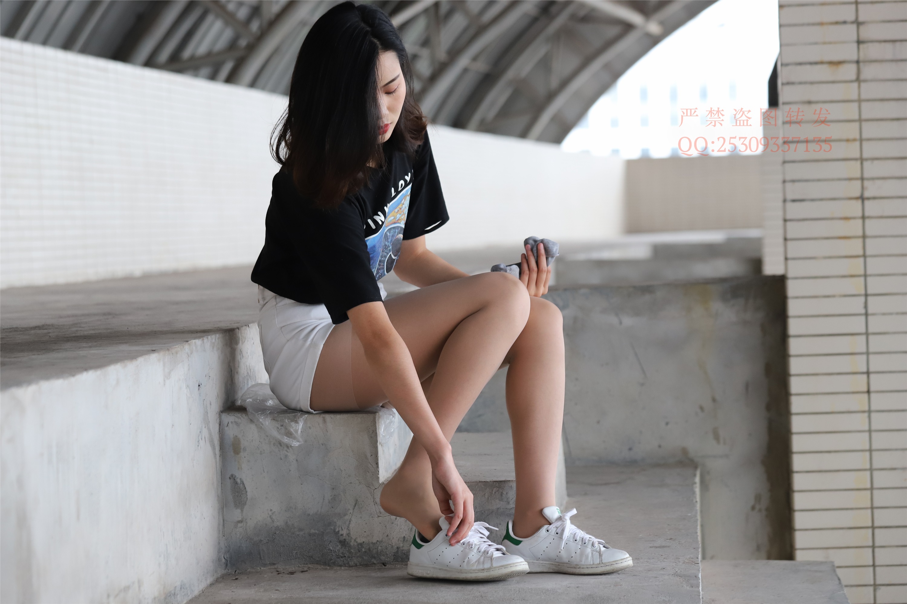 大西瓜套图 2018 7.8月活动模特二贝壳头户外肉si船袜2