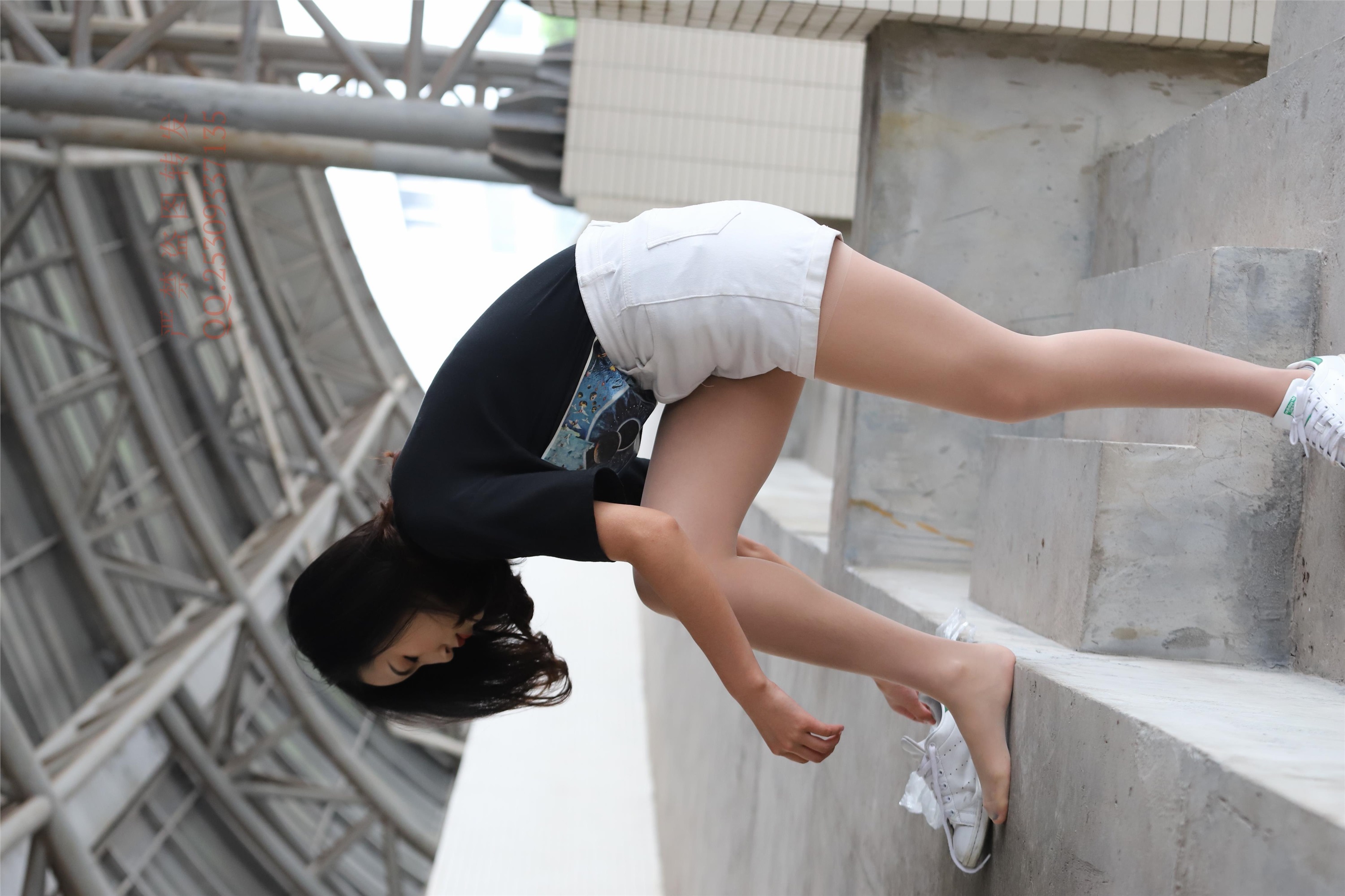 大西瓜套图 2018 7.8月活动模特二贝壳头户外肉si船袜2