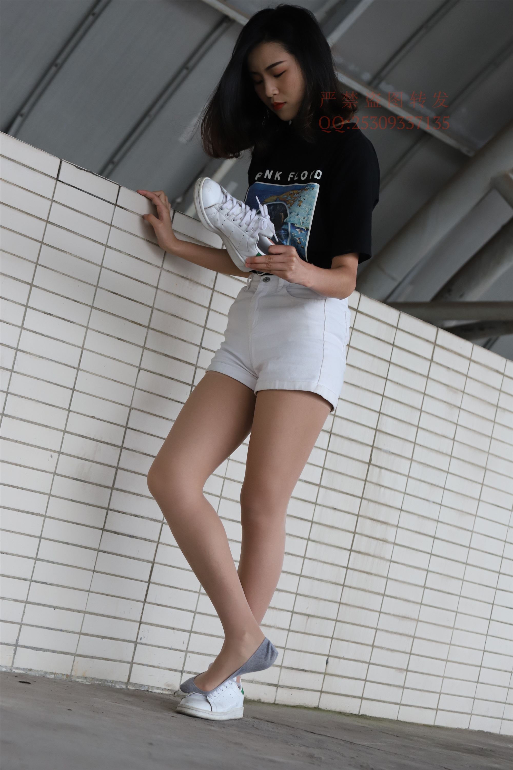 大西瓜套图 2018 7.8月活动模特二贝壳头户外肉si船袜2