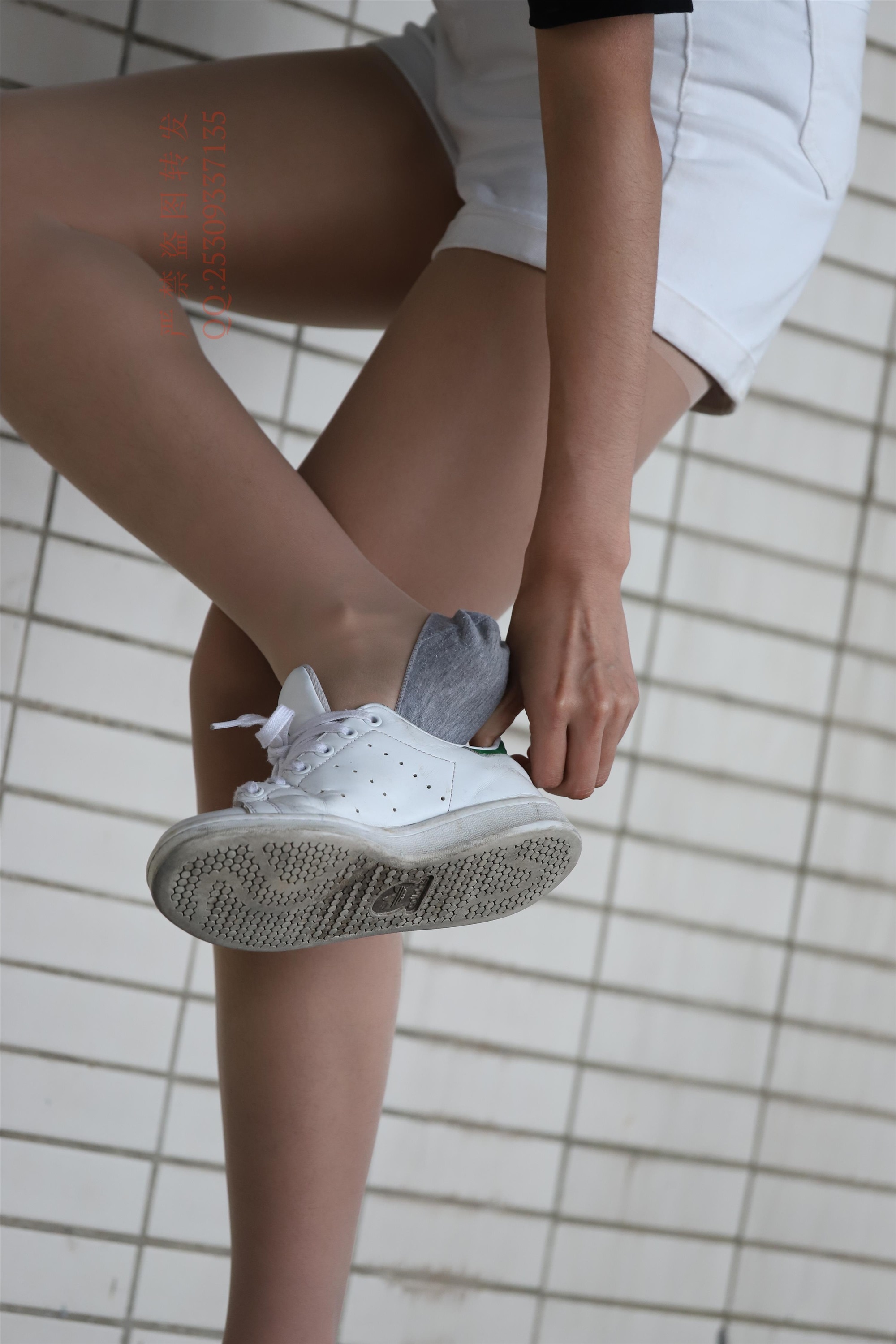 大西瓜套图 2018 7.8月活动模特二贝壳头户外肉si船袜2