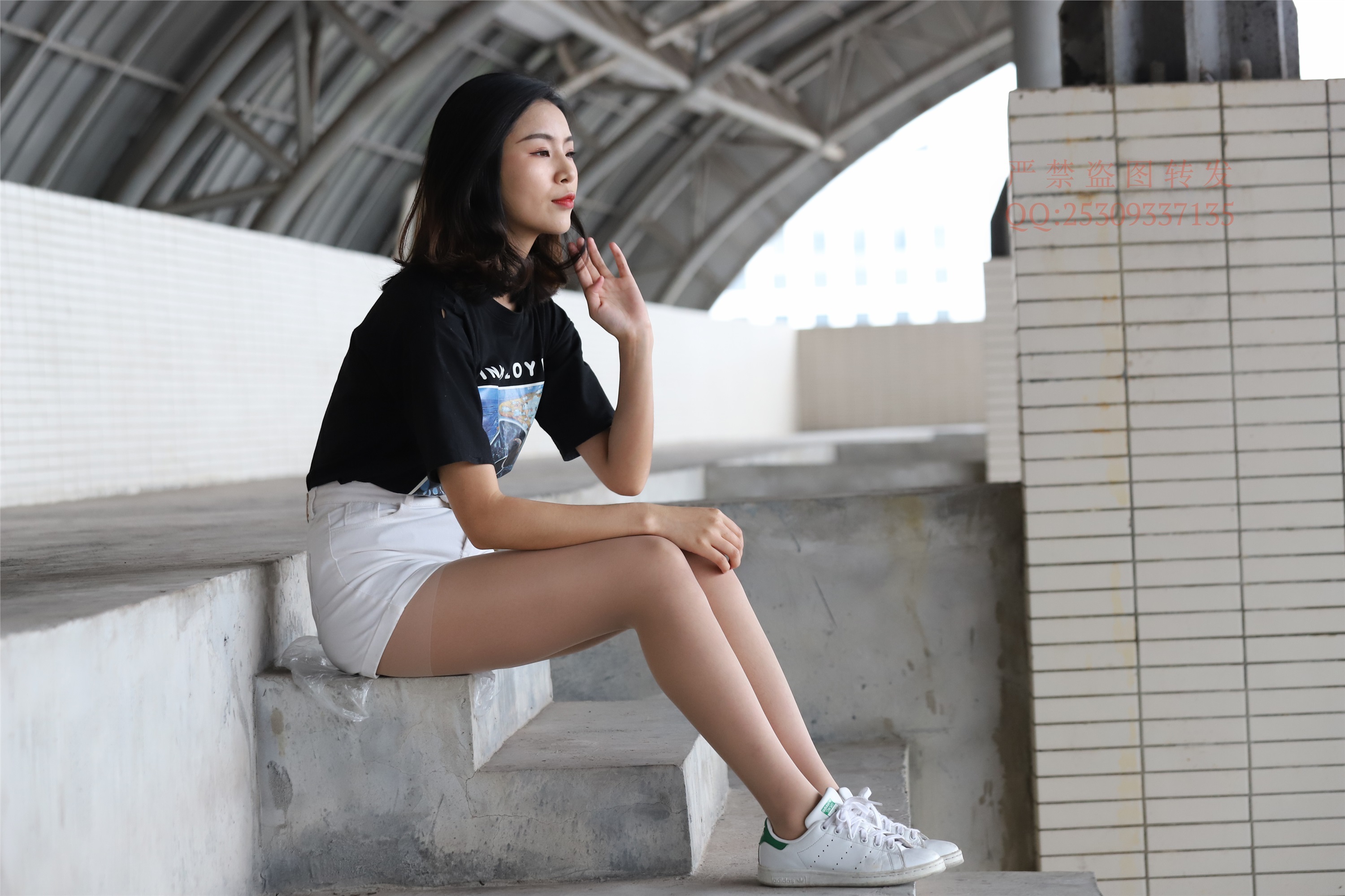 大西瓜套图 2018 7.8月活动模特二贝壳头户外肉si船袜2