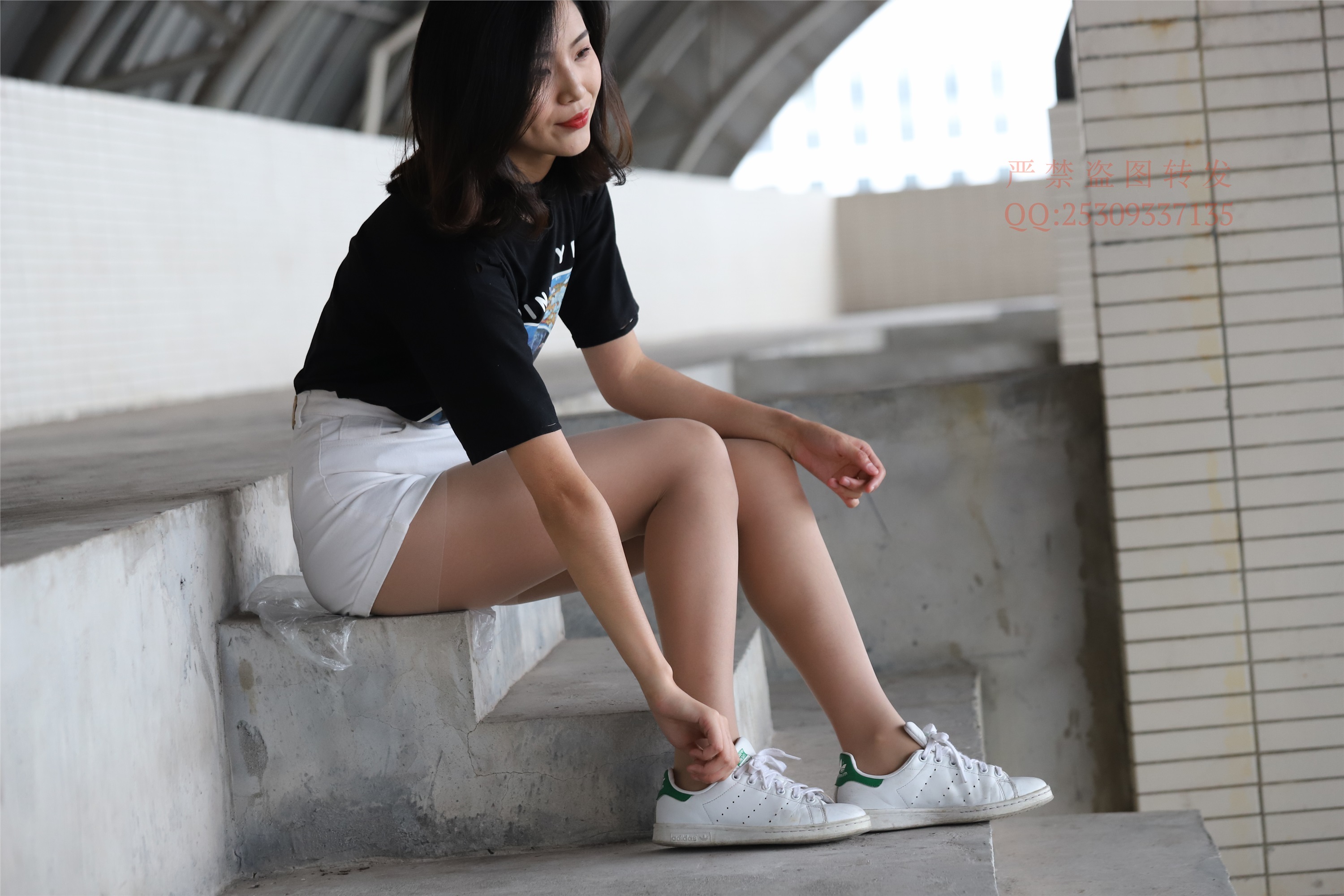 大西瓜套图 2018 7.8月活动模特二贝壳头户外肉si船袜2