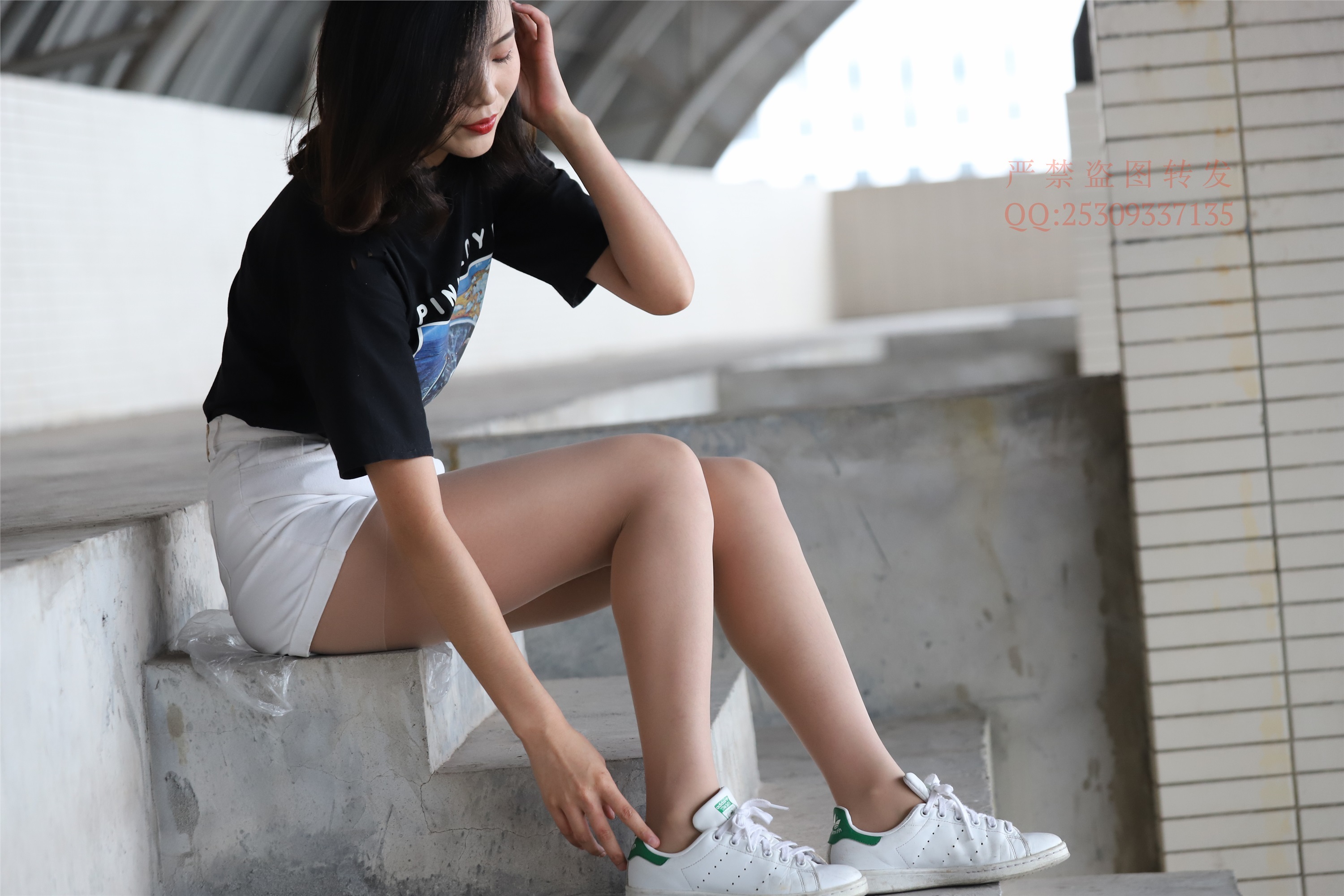 大西瓜套图 2018 7.8月活动模特二贝壳头户外肉si船袜2