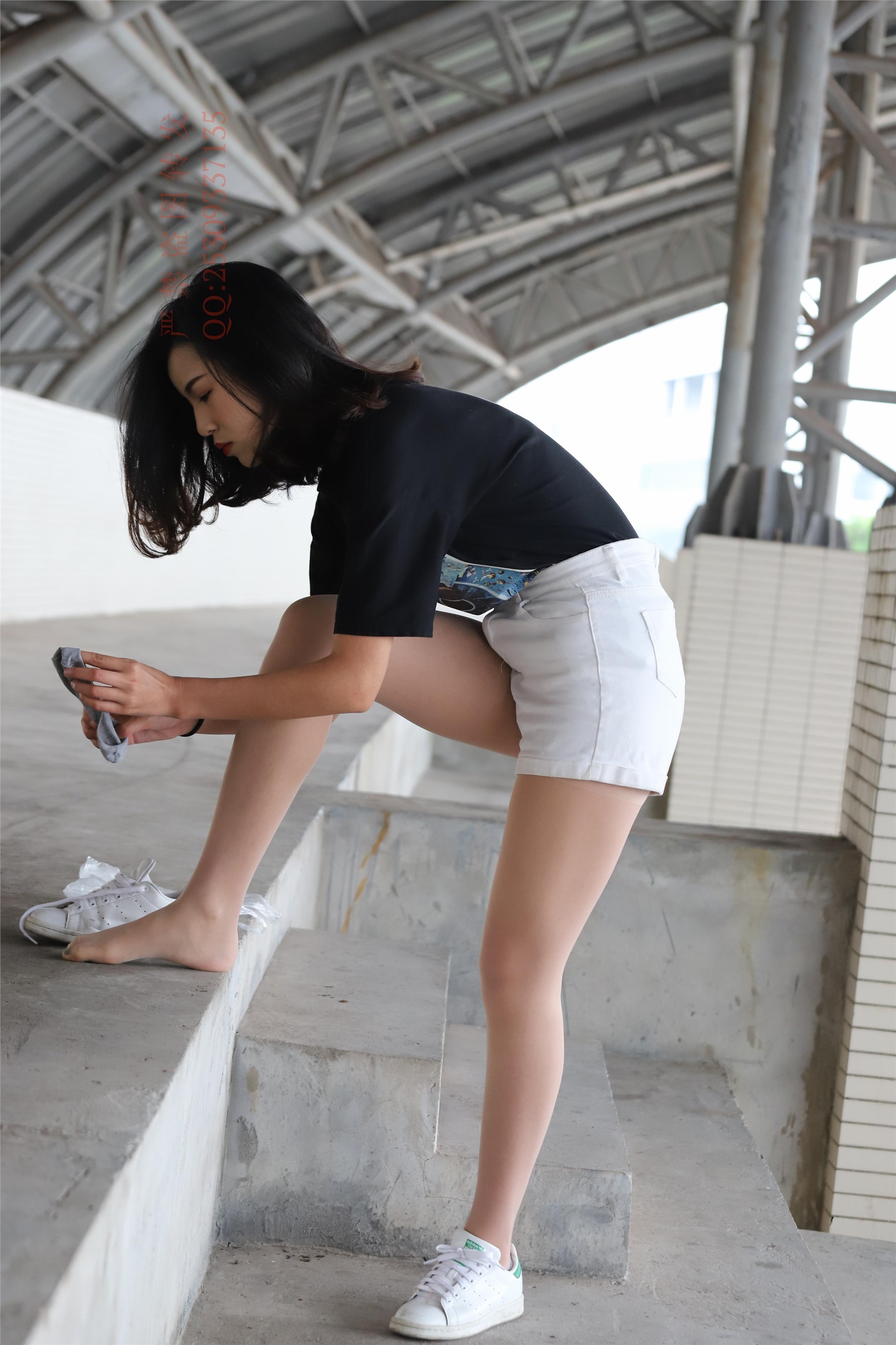 大西瓜套图 2018 7.8月活动模特二贝壳头户外肉si船袜2