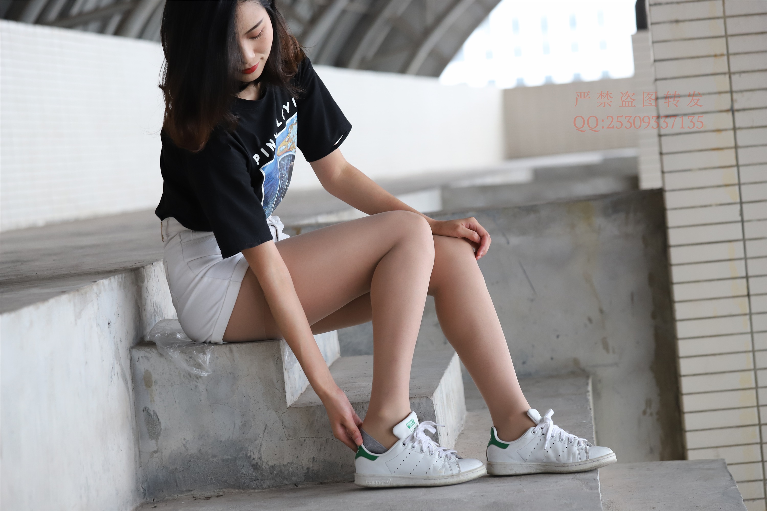 大西瓜套图 2018 7.8月活动模特二贝壳头户外肉si船袜2