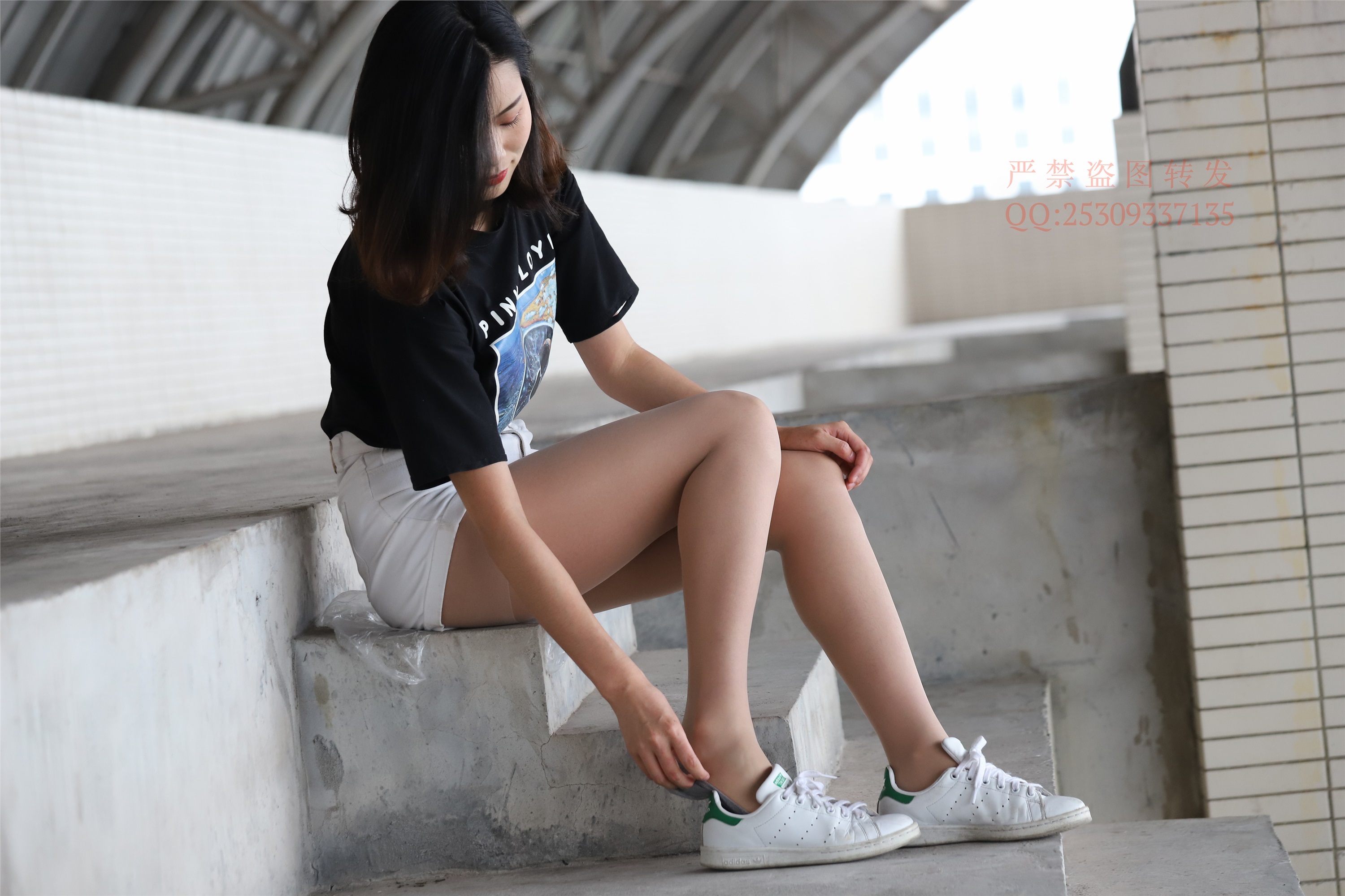 大西瓜套图 2018 7.8月活动模特二贝壳头户外肉si船袜2